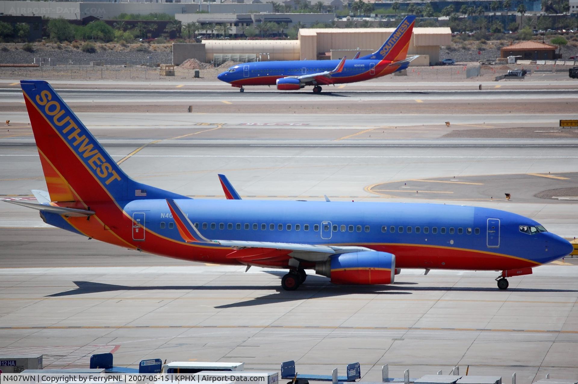 N407WN, 2001 Boeing 737-7H4 C/N 29817, Southwest B737