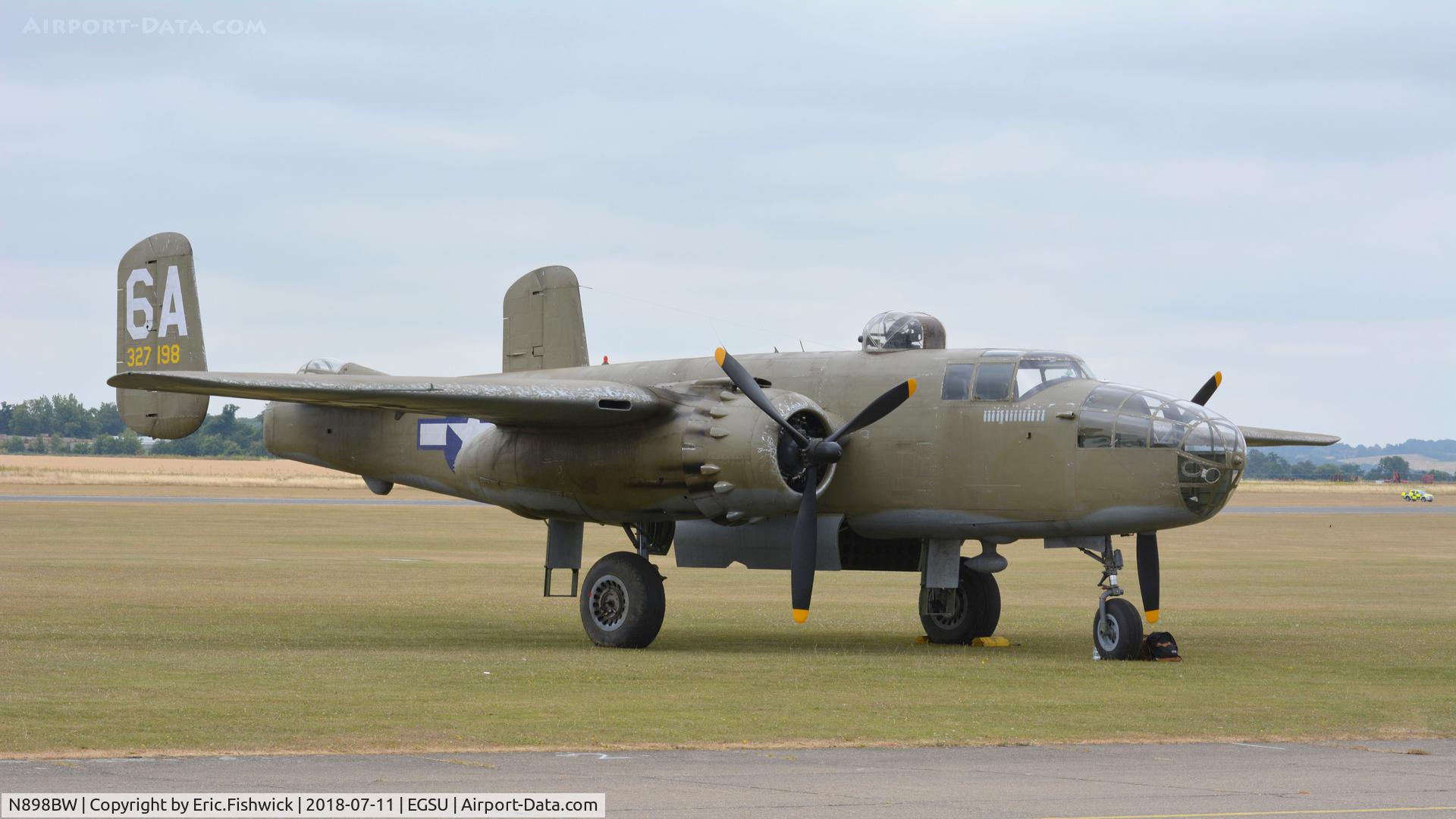N898BW, 1945 North American TB-25N Mitchell C/N 108-47749 (45-8898), N898BW – visiting The Imperial War Museum, Duxford on its way back from Sardinia to Batavia, Ohio, USA July. 2018.