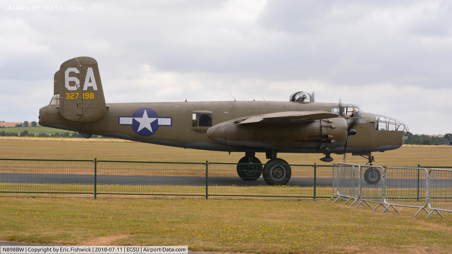 N898BW, 1945 North American TB-25N Mitchell C/N 108-47749 (45-8898), B-25J 44-9898 – visiting The Imperial War Museum, Duxford, July. 2018.