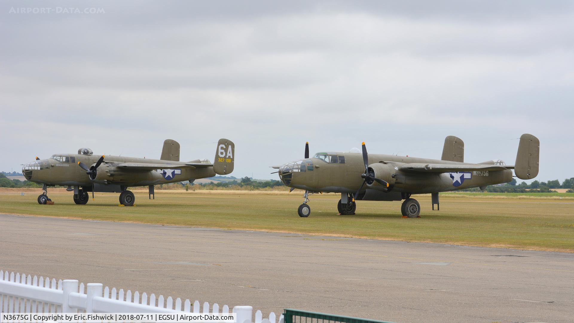 N3675G, 1944 North American B-25J Mitchell Mitchell C/N 108-33698, The 'Catch 22' Mitchells – visiting The Imperial War Museum, Duxford,  July. 2018.