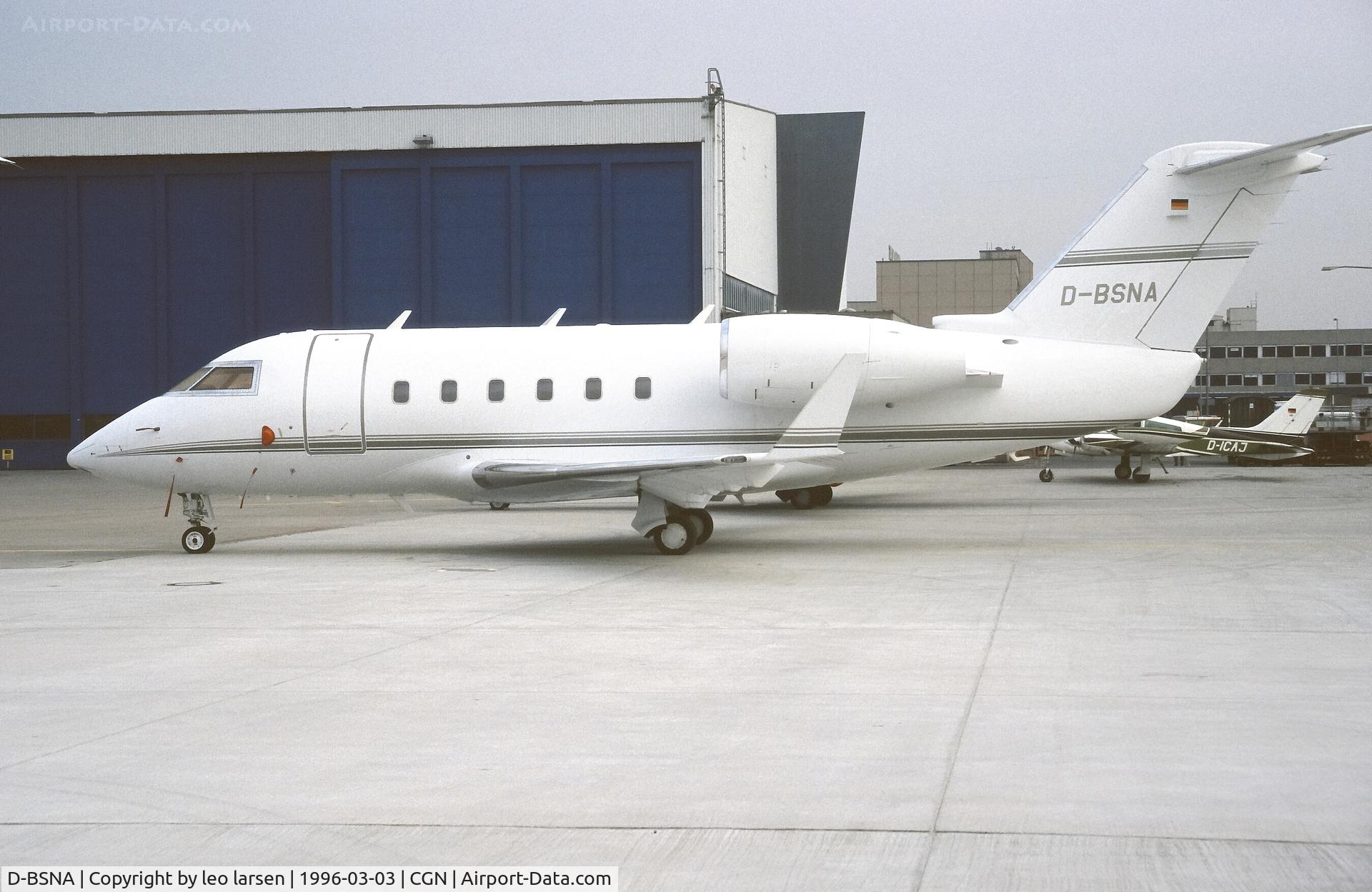 D-BSNA, 1982 Canadair Challenger 600 (CL-600-1A11) C/N 1066, Cologne 4.3.1996