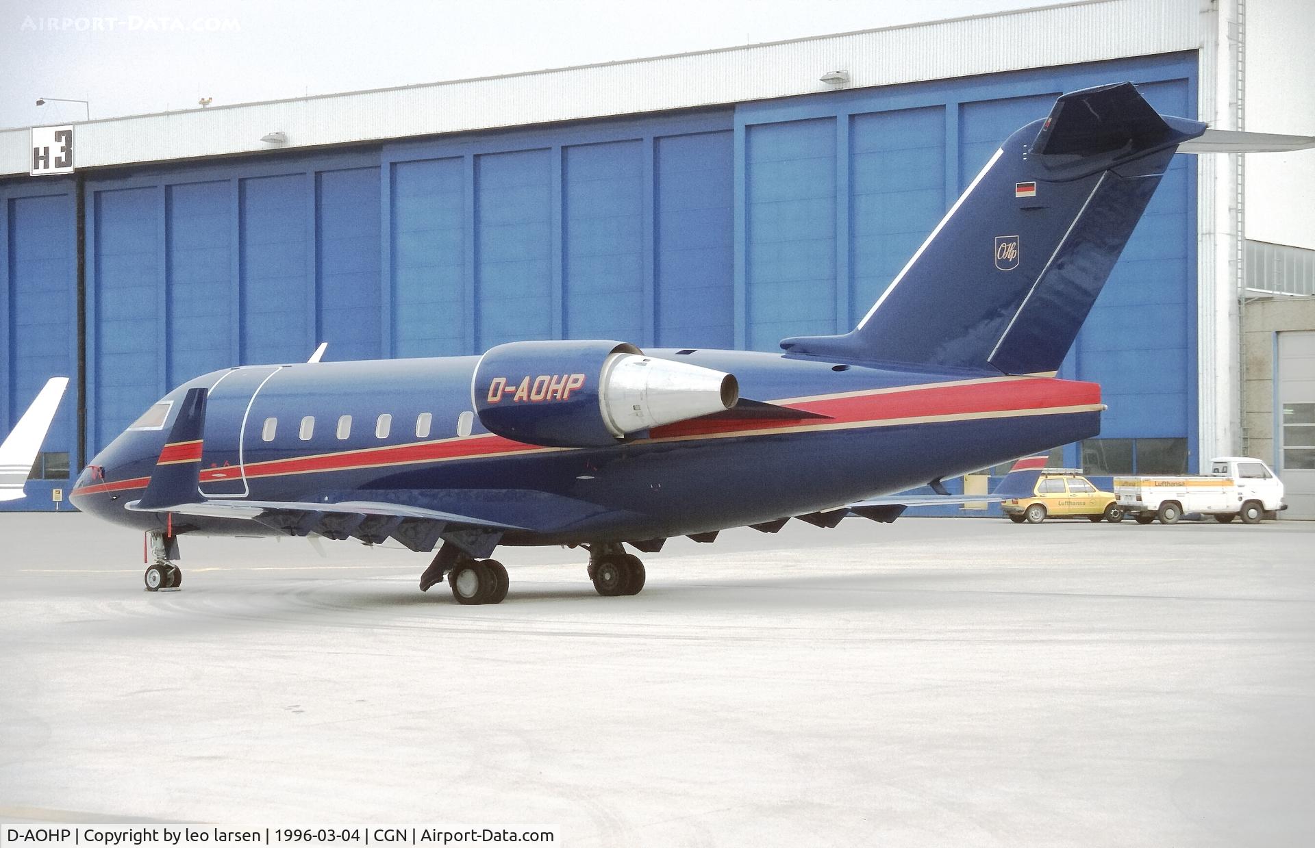 D-AOHP, 1990 Bombardier Challenger 601-3A (CL-600-2B16) C/N 5068, Cologne 4.3.1996