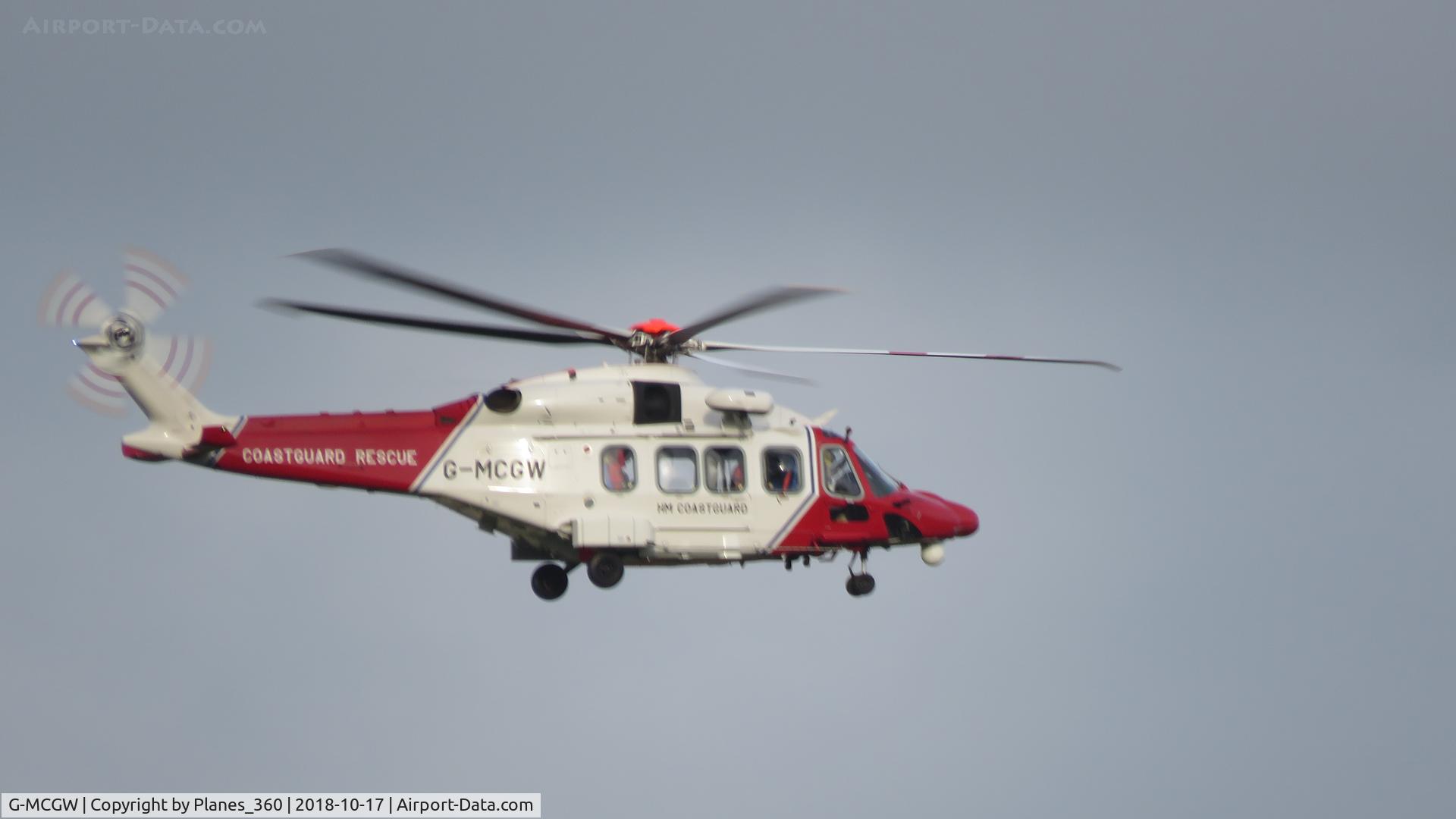 G-MCGW, 2018 Leonardo AW189 C/N 92009, Flying down usk valley