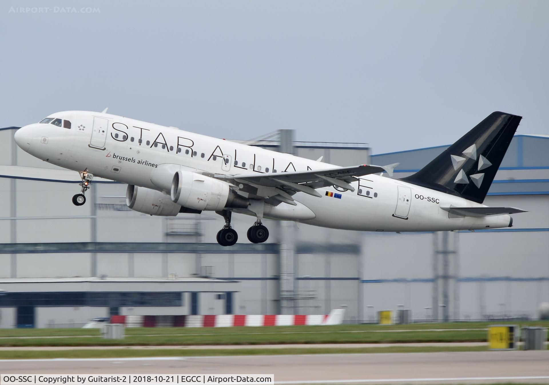 OO-SSC, 1999 Airbus A319-112 C/N 1086, At Manchester