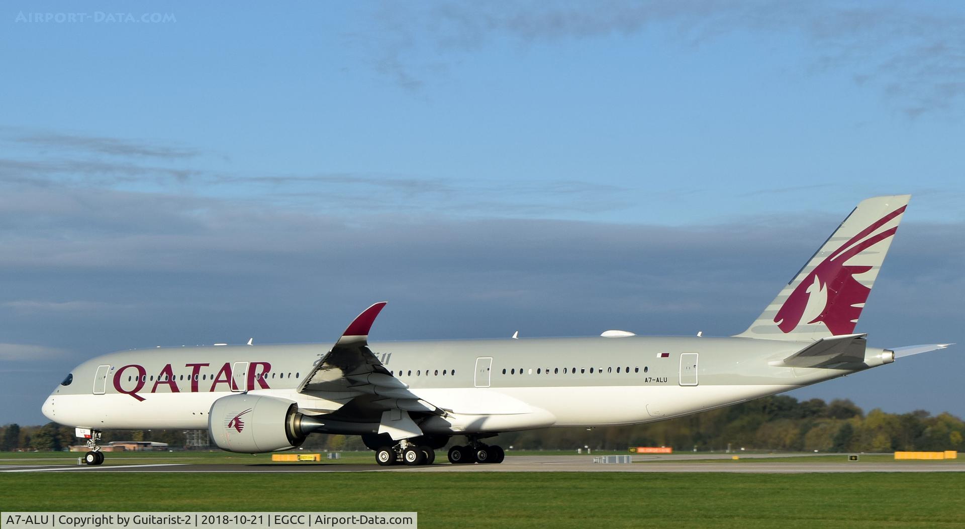 A7-ALU, 2018 Airbus A350-941 C/N 100, At Manchester