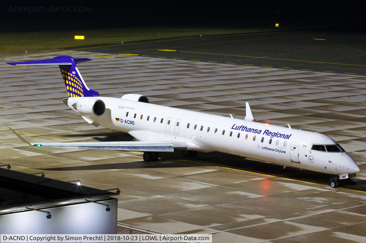 D-ACND, 2009 Bombardier CRJ-701 (CL-600-2C10) Regional Jet C/N 15238, D-ACND @ Linz Airport