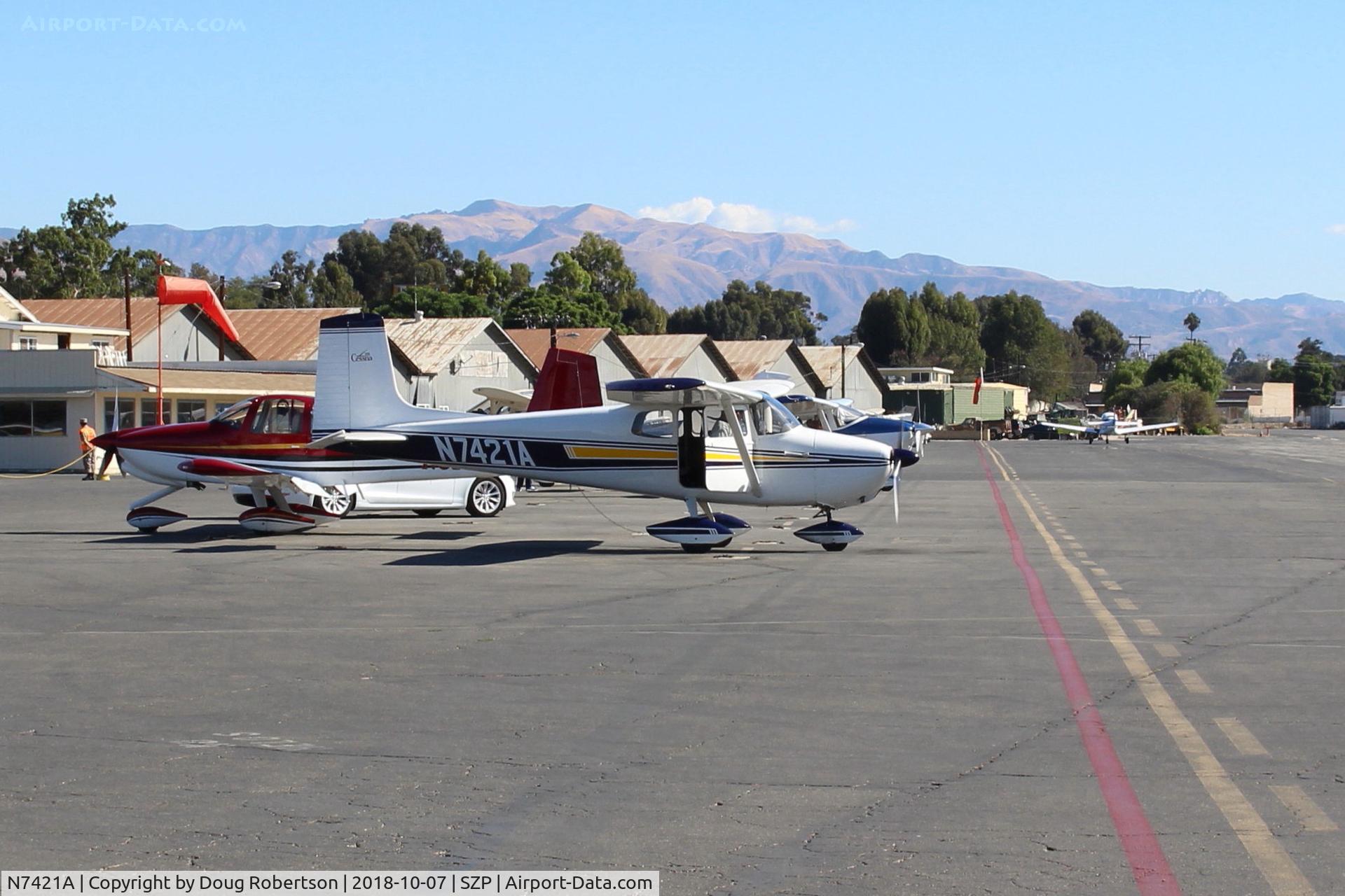 N7421A, 1956 Cessna 172 C/N 29521, 1956 Cessna 172,Continental O-300 145 Hp, loading for departure
