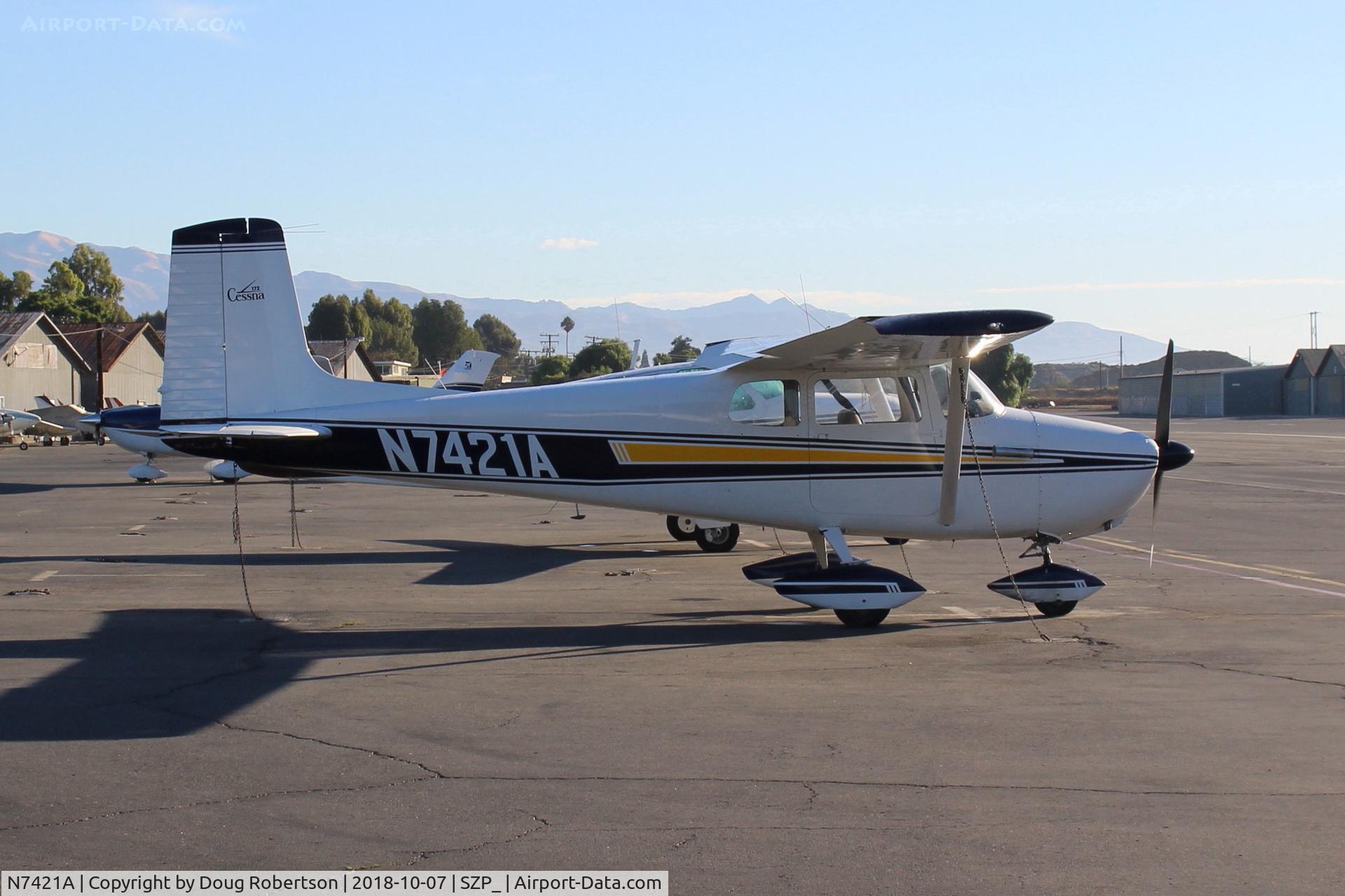 N7421A, 1956 Cessna 172 C/N 29521, 1956 Cessna 172, Continental O-300 145 Hp,not a Skyhawk