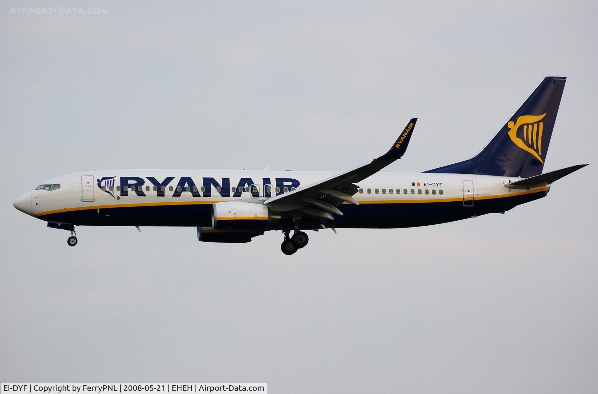 EI-DYF, 2008 Boeing 737-8AS C/N 36569, Ryanair B738 almost there.