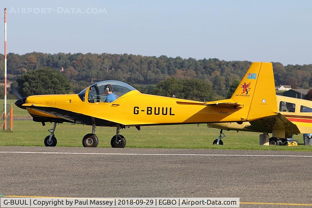 G-BUUL, 1993 Slingsby T-67M Firefly Mk2 C/N 2122, Resident Aircraft. With new Air Midwest logo on the tail. Ex:-F-HVAI