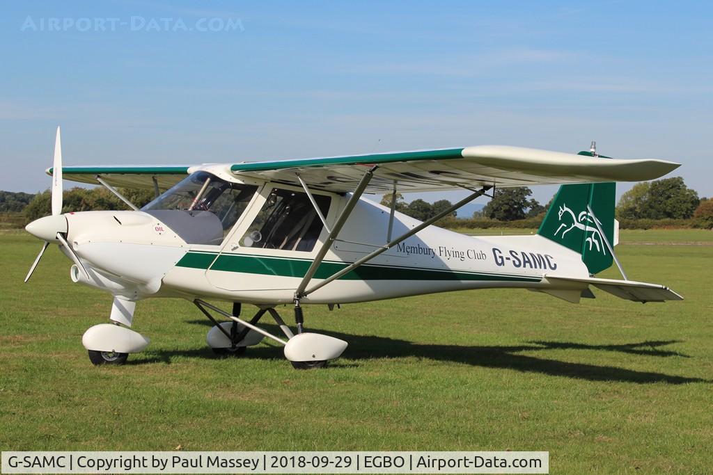 G-SAMC, 2012 Comco Ikarus C42 FB80 Bravo C/N 1207-7213, Visiting AIrcraft. With new colour scheme.