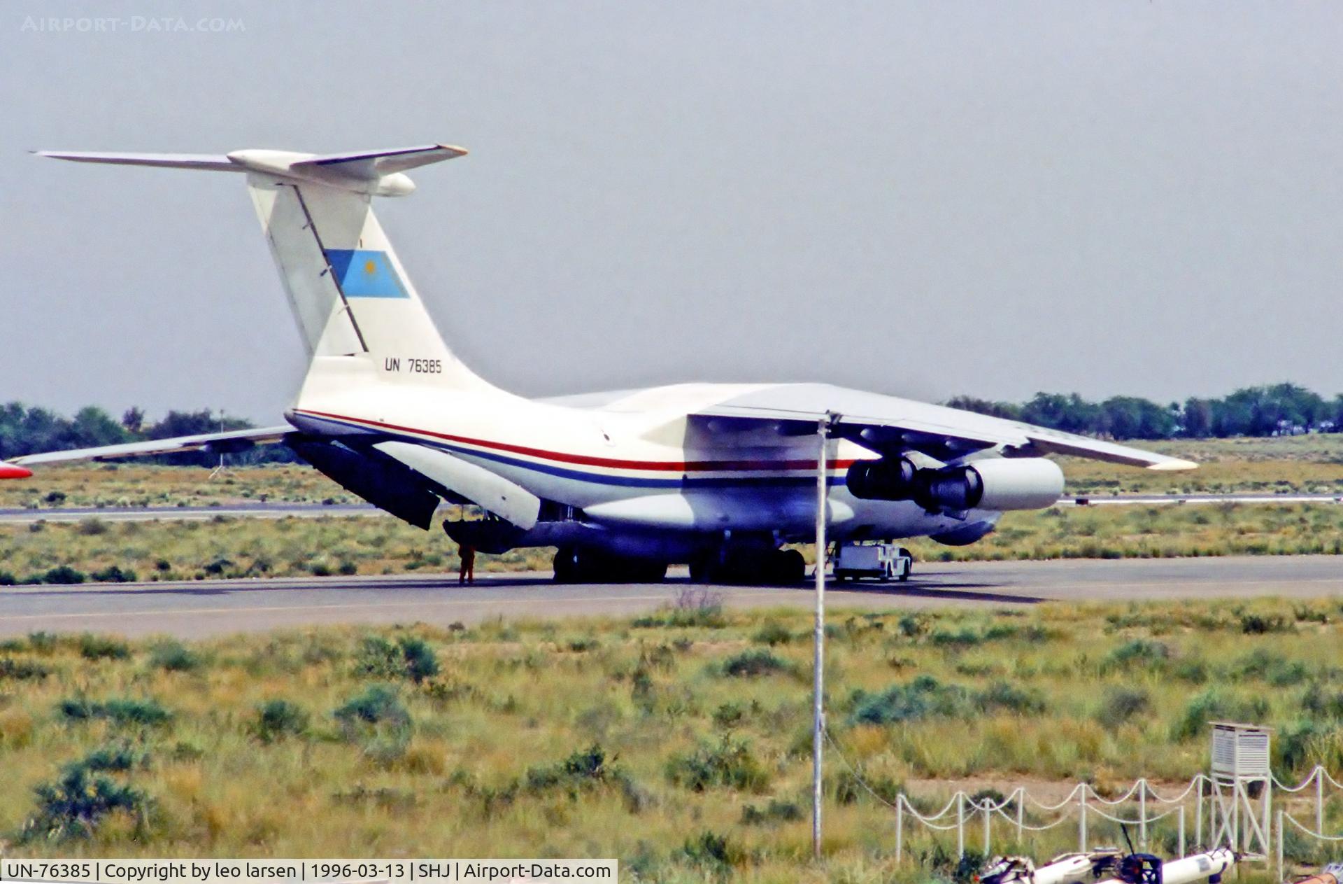 UN-76385, 1993 Ilyushin IL-76TD C/N 1033416515, Sharjah 13.3.1996