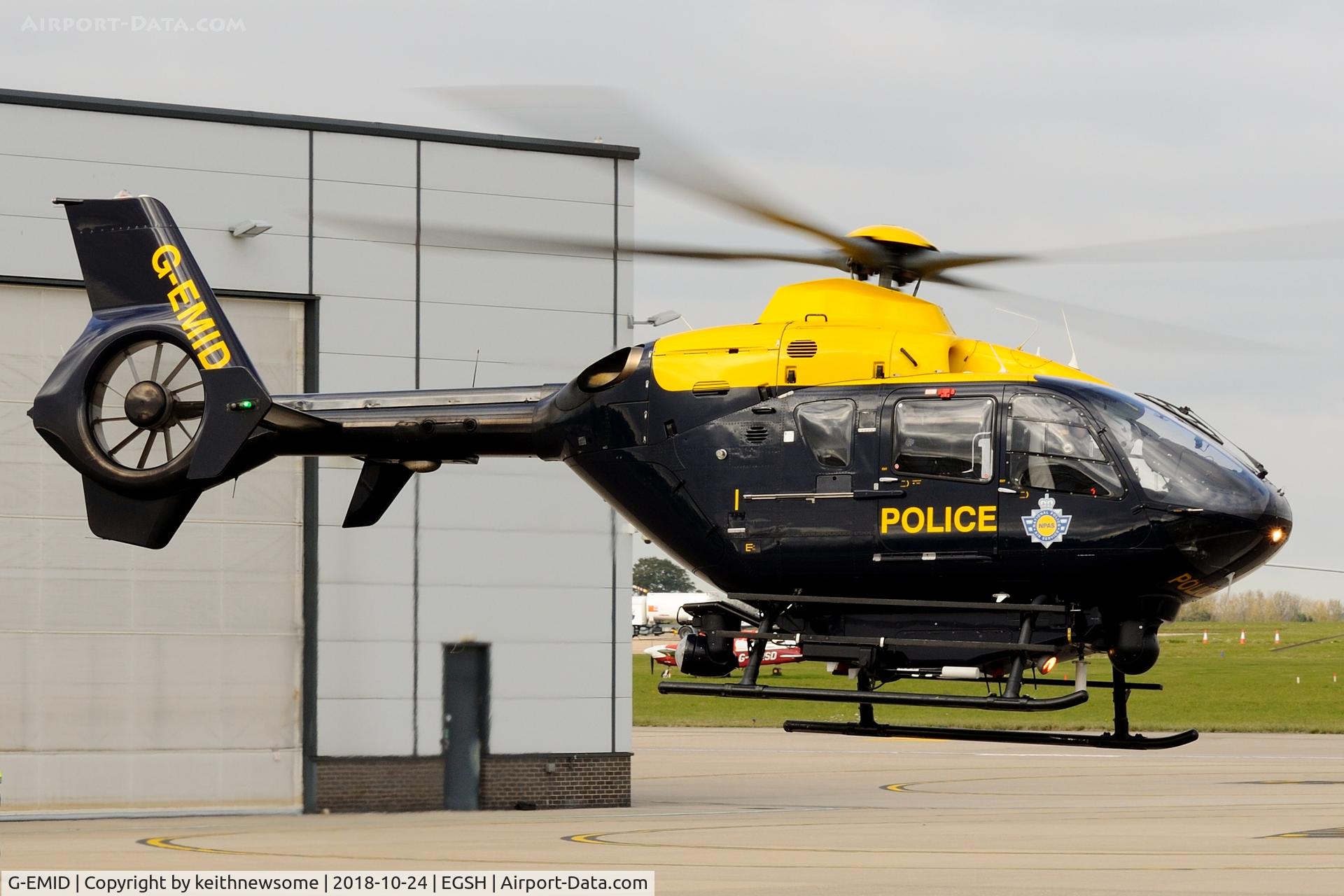 G-EMID, 2006 Eurocopter EC-135P-2+ C/N 0524, Quick fuel stop.