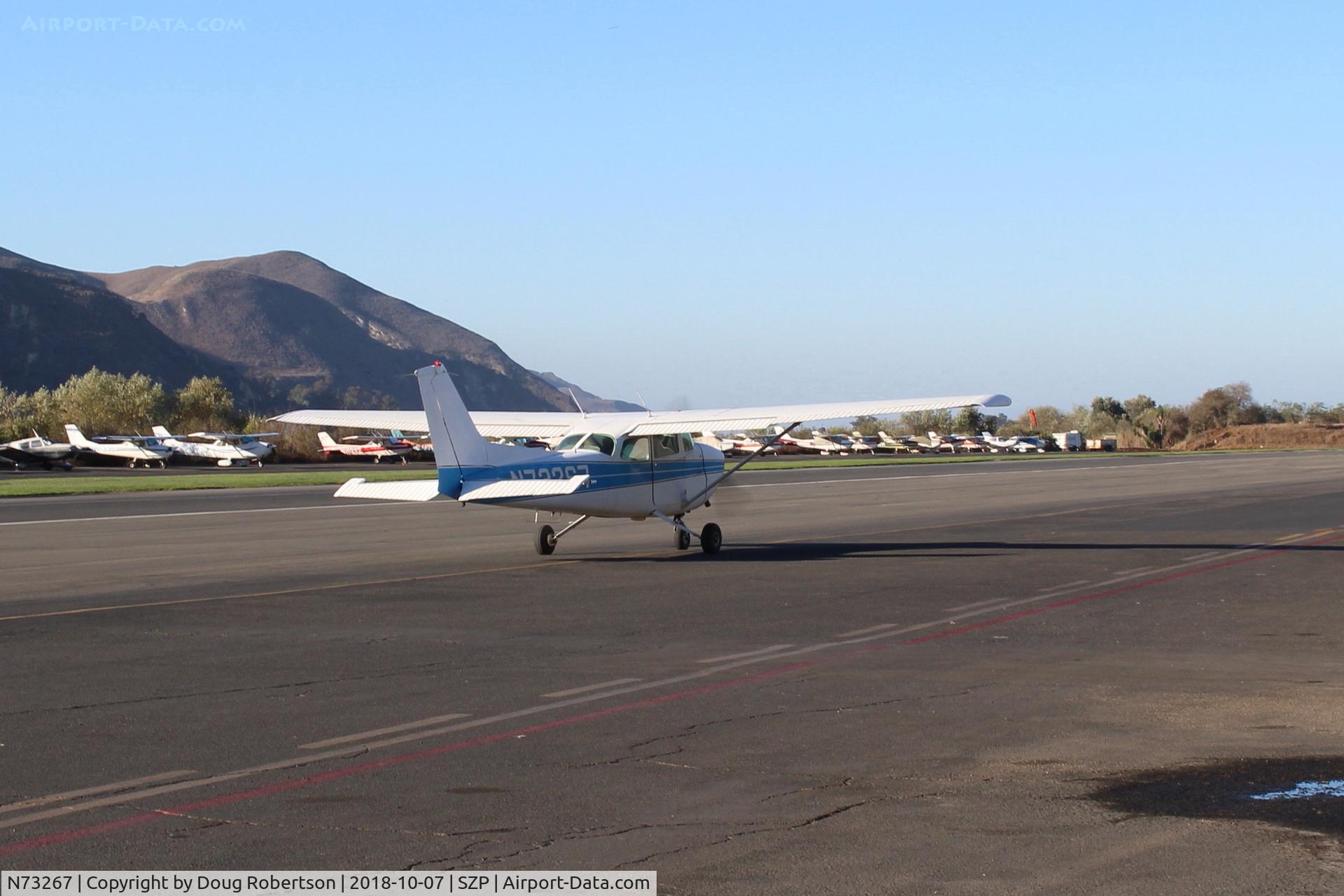N73267, 1976 Cessna 172M C/N 17267344, 1976 Cessna 172M, Lycoming O-320-E2D 150 Hp, taxi off Rwy 22