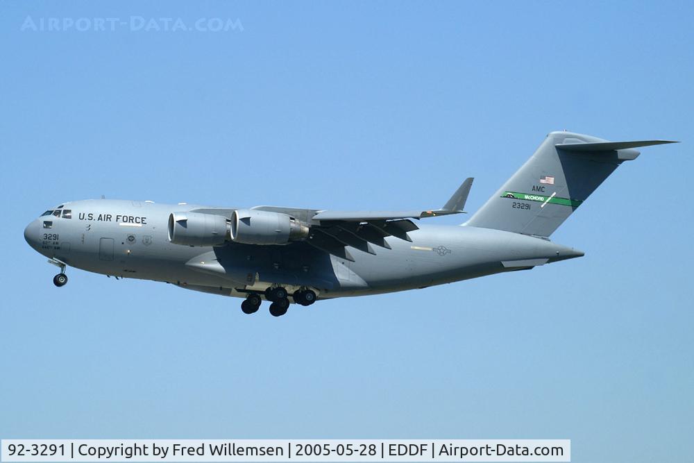 92-3291, 1992 McDonnell Douglas C-17A Globemaster III C/N P-11, 