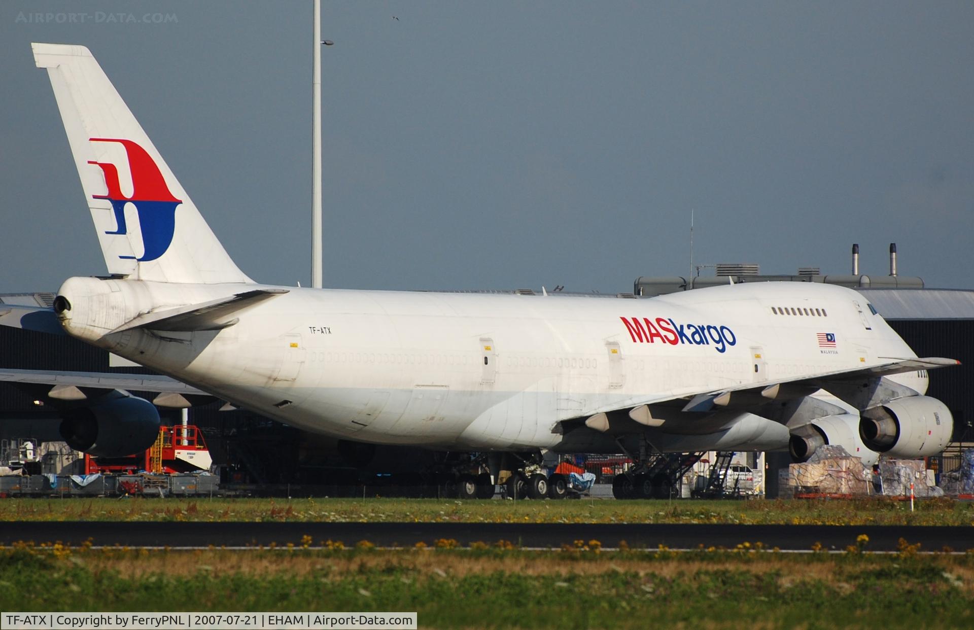 TF-ATX, 1987 Boeing 747-236B C/N 23711, Former BA B742 (G-BDXM) plane hauling cargo for Malaysian.