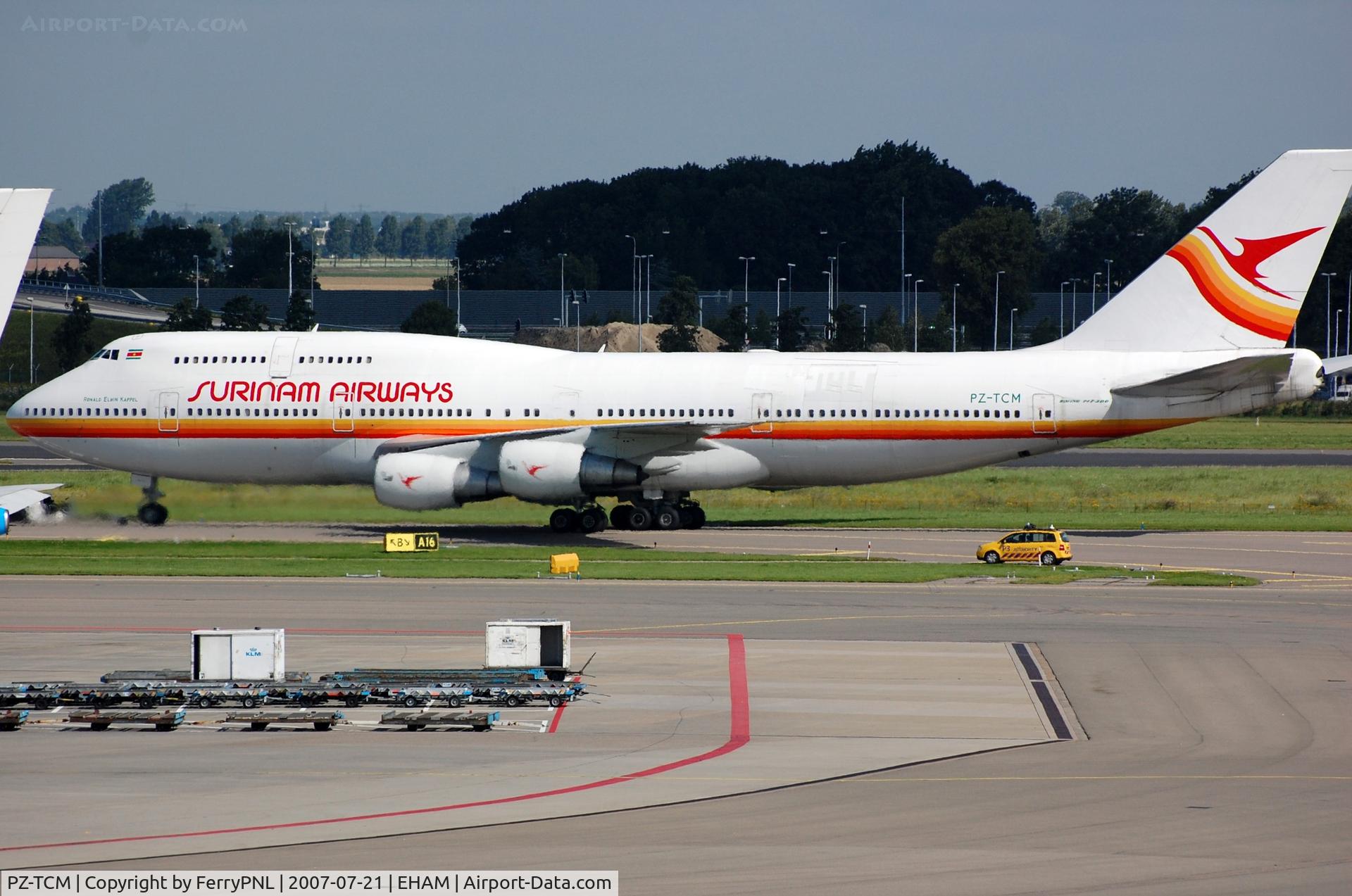 PZ-TCM, 1986 Boeing 747-306M C/N 23508/657, Surinam B743 in AMS