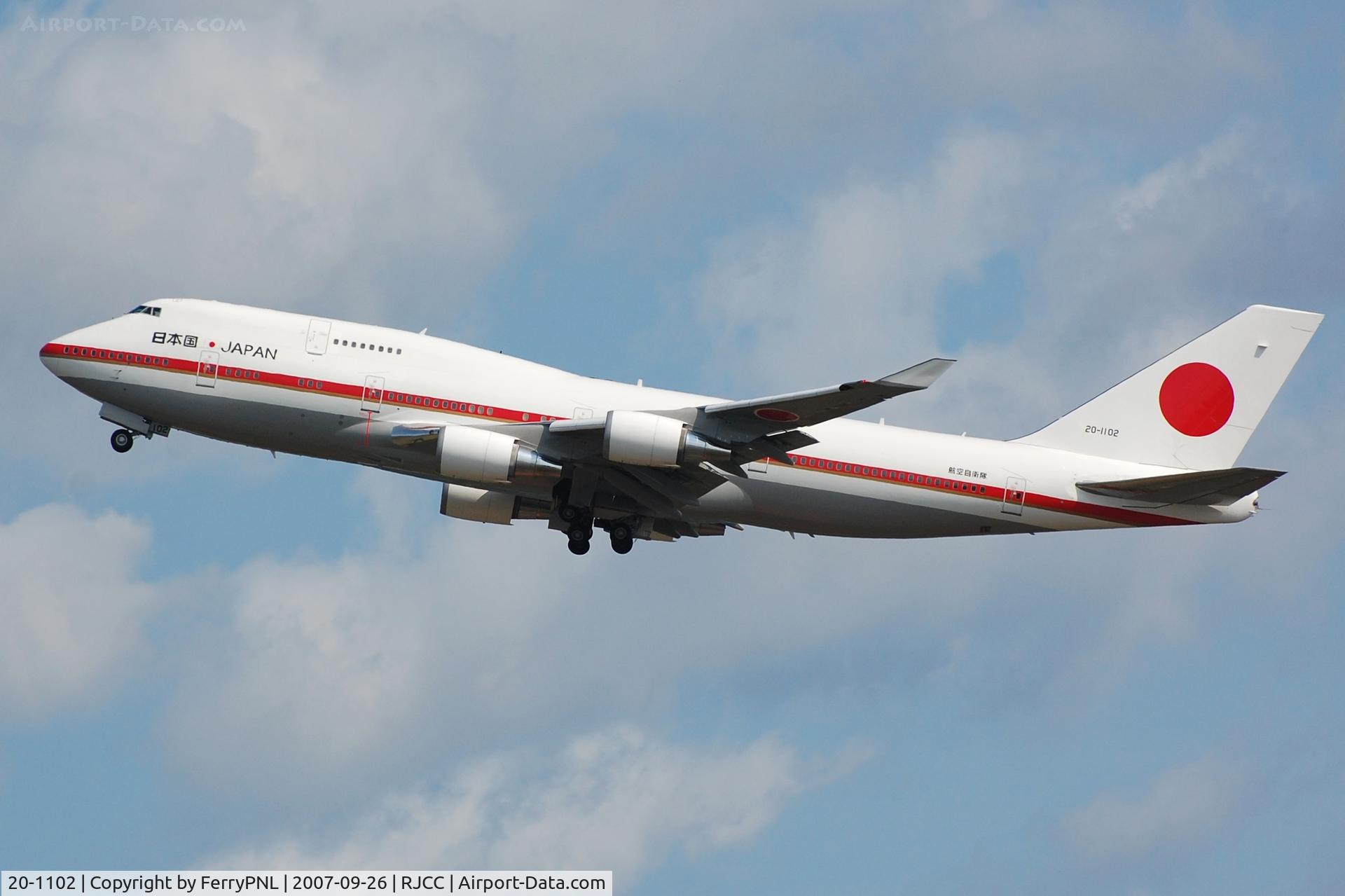 20-1102, 1991 Boeing 747-47C C/N 24731/0839, Japan Air Self-Defence Force B744 taking-off for some practice runs.