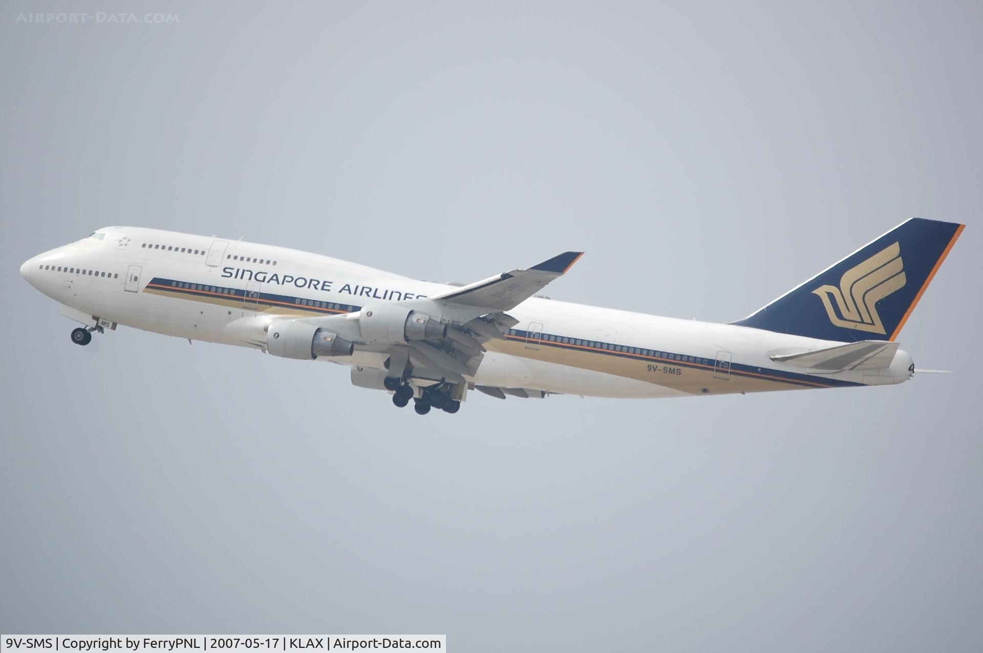 9V-SMS, 1993 Boeing 747-412 C/N 27134, SQ B744 departing for SIN