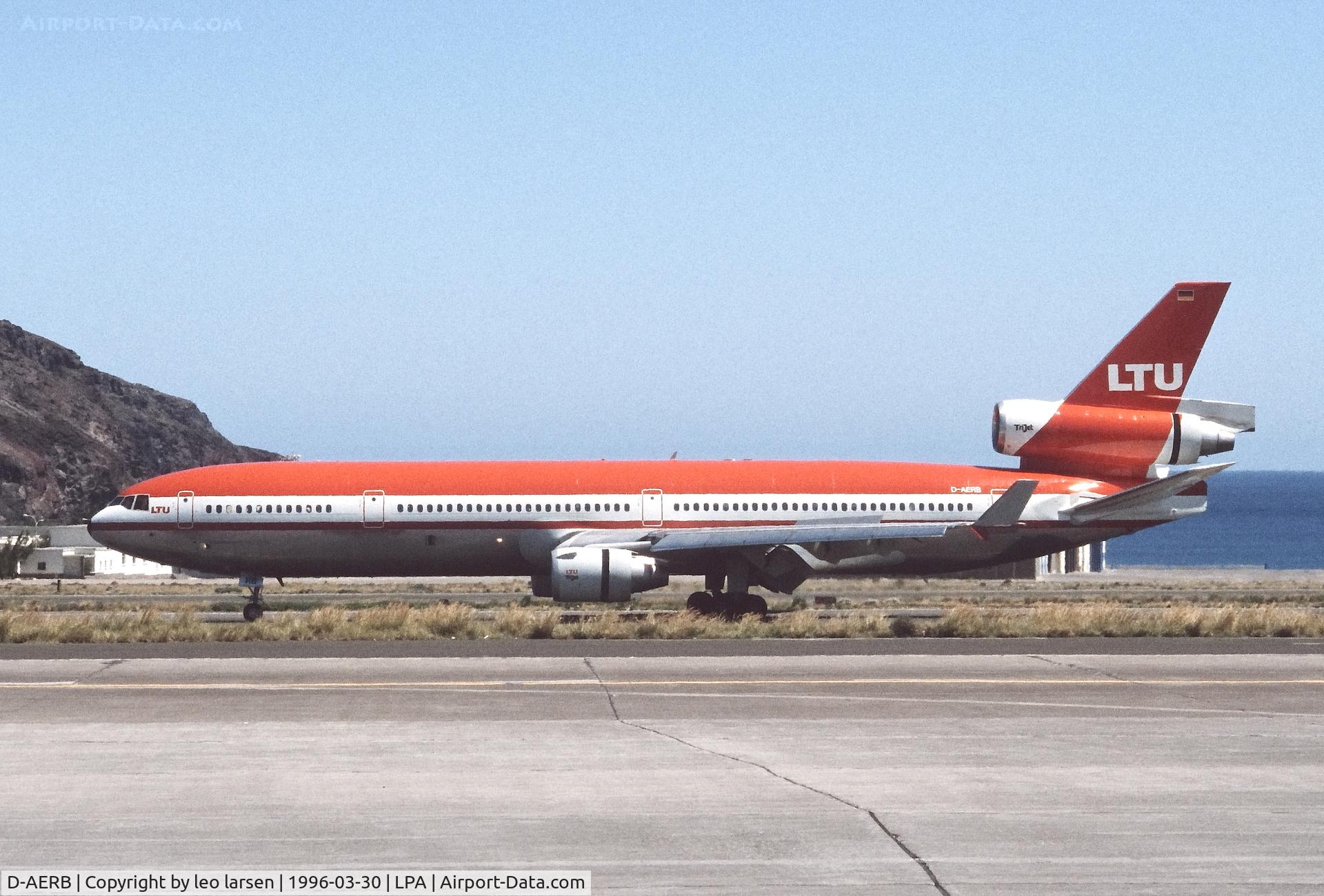 D-AERB, 1991 McDonnell Douglas MD-11F C/N 48484, Las Palmas 30.3.96