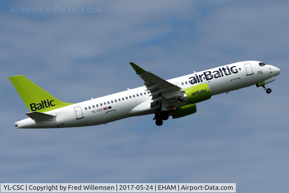 YL-CSC, 2017 Bombardier CSeries CS300 (BD-500-1A11) C/N 55005, AIR BALTIC