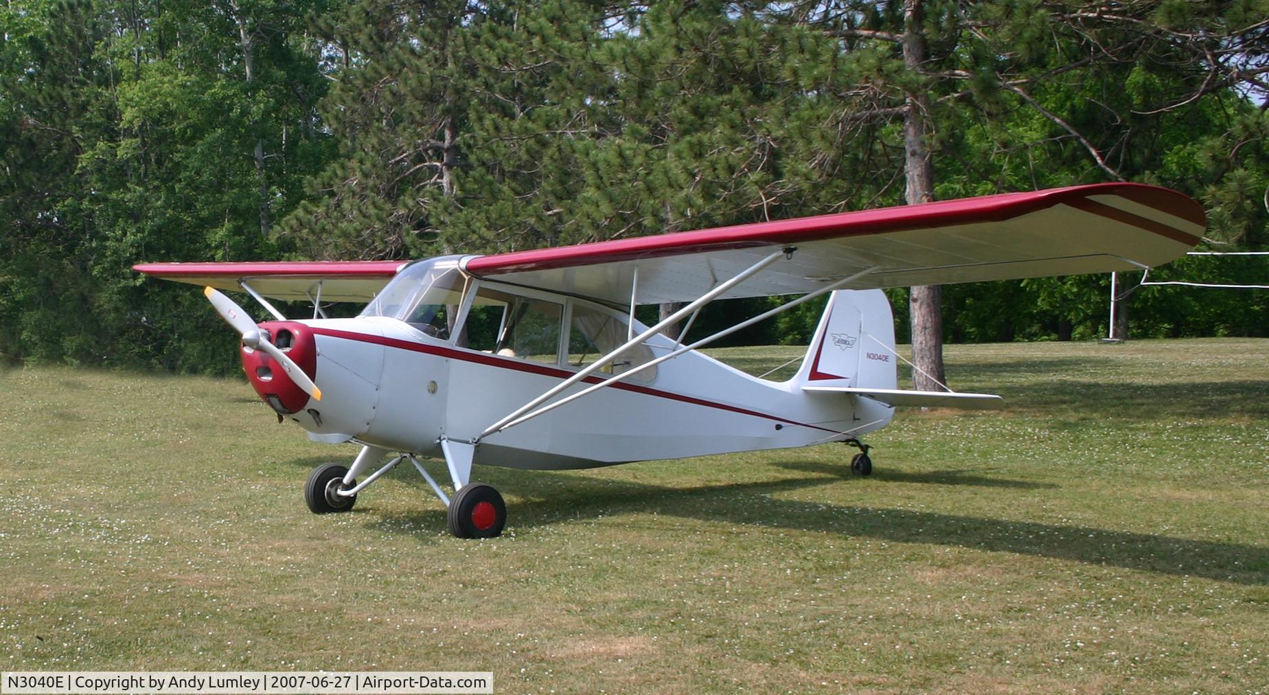 N3040E, 1946 Aeronca 7AC Champion C/N 7AC-6626, Champ at Basin Harbor VT. I've owned this airplane since 1988.