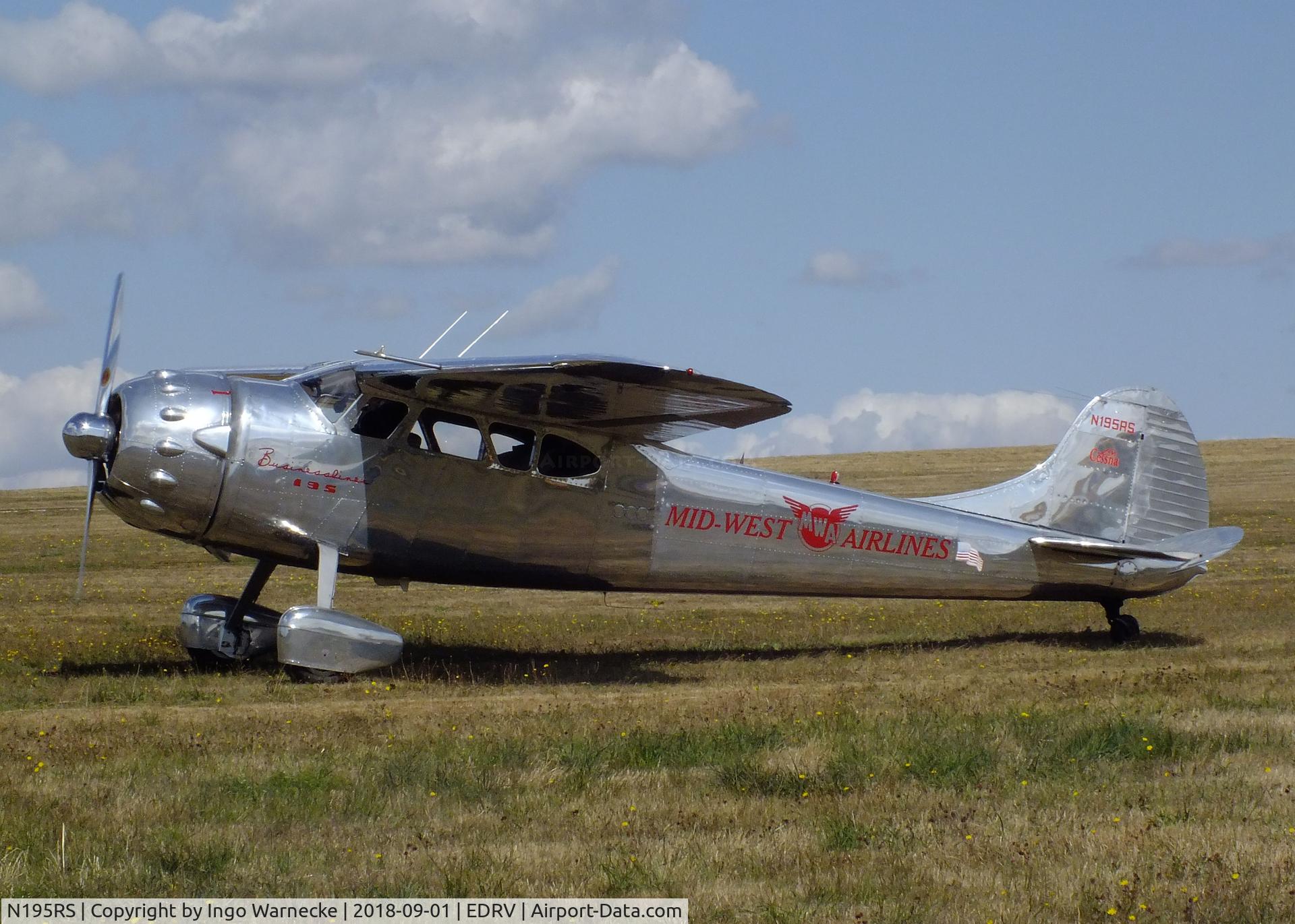 N195RS, 1950 Cessna 195A C/N 7594, Cessna 195B Businessliner at the 2018 Flugplatzfest Wershofen