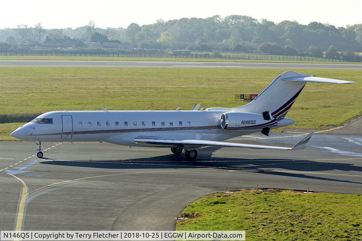 N146QS, 2014 Bombardier BD-700-1A10 Global 6000 C/N 9615, At London-Luton