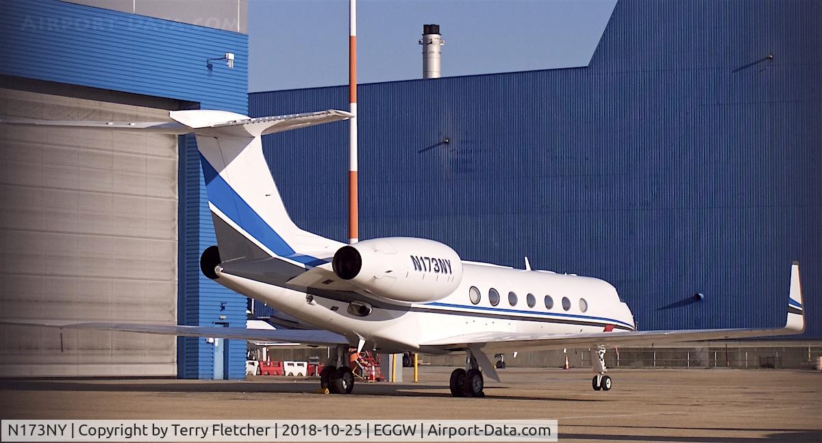 N173NY, 2007 Gulfstream Aerospace V-SP G550 C/N 5149, At London-Luton