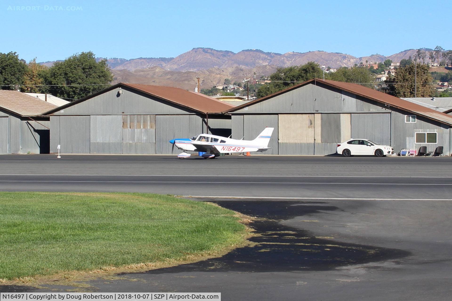 N16497, 1973 Piper PA-28-235 Cherokee Charger C/N 28-7310101, 1973 Piper PA-28-235 CHARGER, Lycoming O-540-D4B5 235 Hp, taxi back
