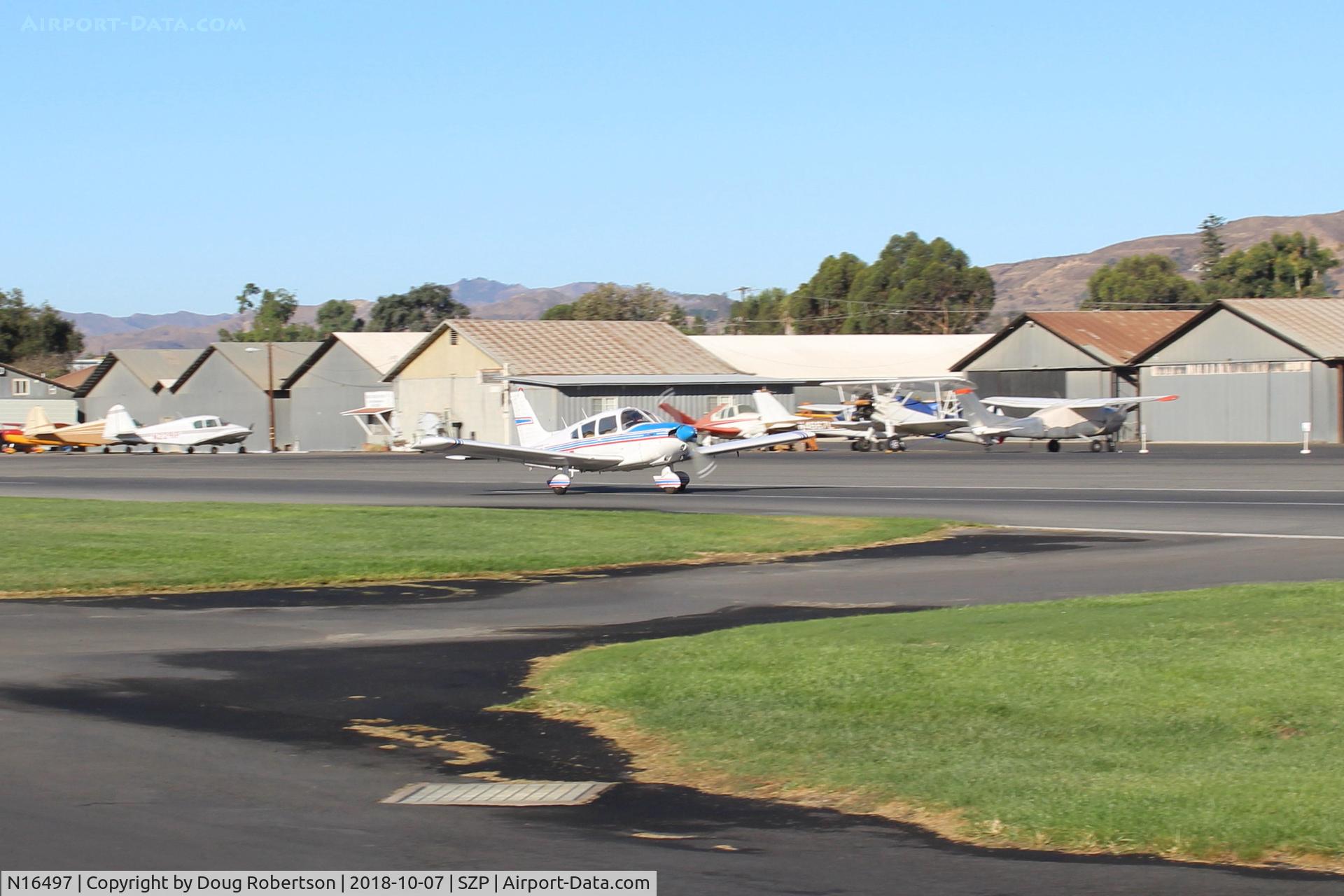 N16497, 1973 Piper PA-28-235 Cherokee Charger C/N 28-7310101, 1973 Piper PA-28-235 CHARGER, Lycoming O-540-D4B5 235 Hp, landing roll Rwy 04, will give Young Eagles flights today