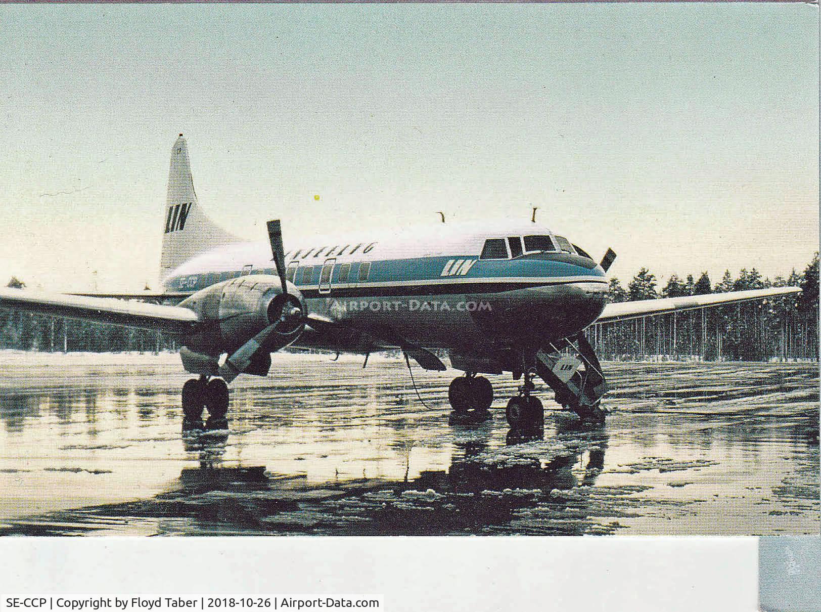 SE-CCP, 1954 Convair 440-31 Metropolitan Metropolitan C/N 353, old post card