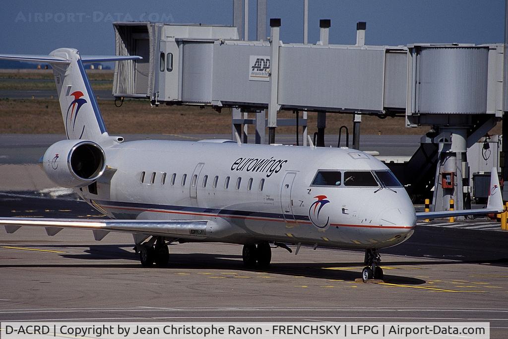 D-ACRD, Canadair CRJ-200ER (CL-600-2B19) C/N 7583, Eurowings at CDG T1