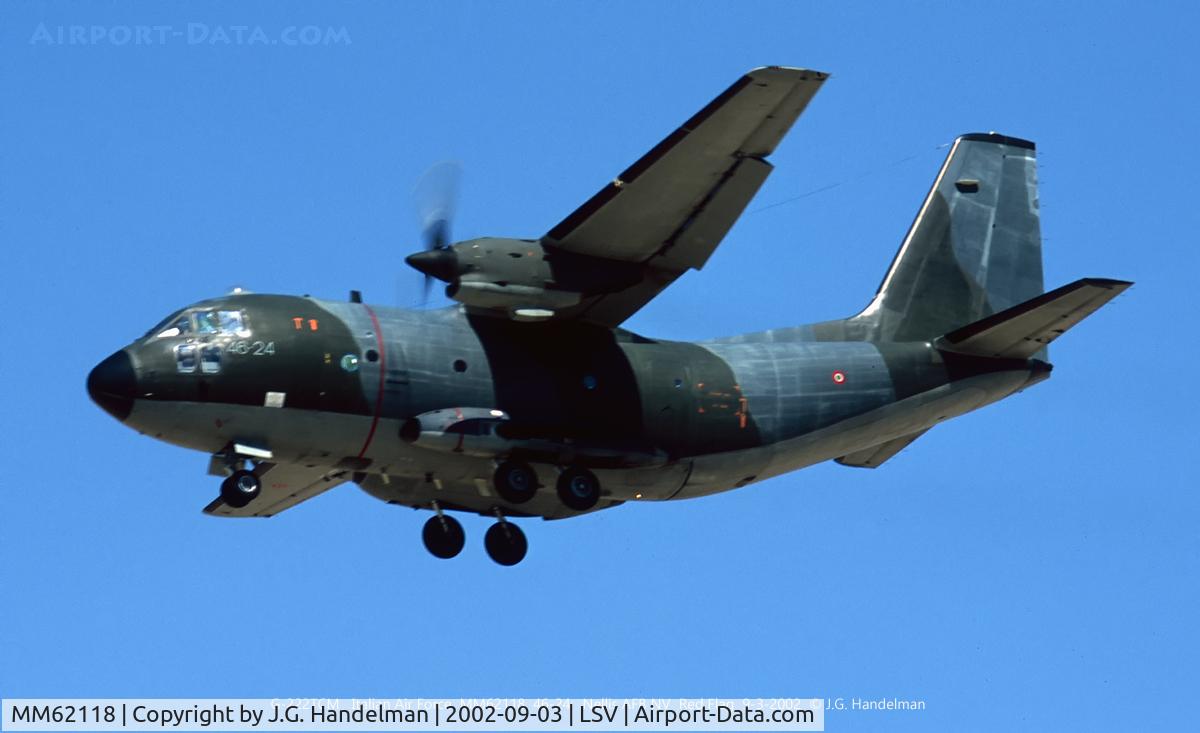 MM62118, Aeritalia G-222TCM C/N 4024, On final at Nellis AFB NV.