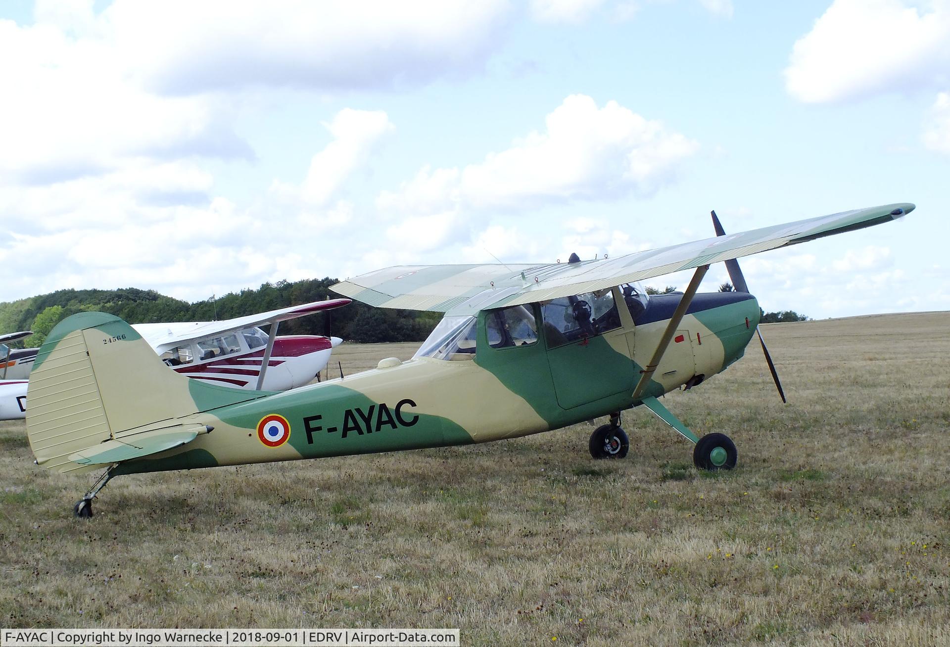 F-AYAC, Cessna O-1E Bird Dog C/N 24566, Cessna O-1E Bird Dog at the 2018 Flugplatzfest Wershofen