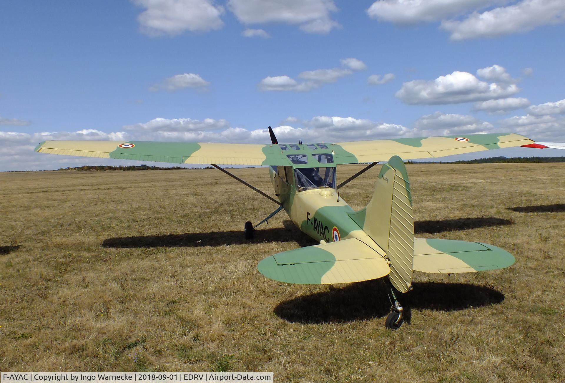 F-AYAC, Cessna O-1E Bird Dog C/N 24566, Cessna O-1E Bird Dog at the 2018 Flugplatzfest Wershofen