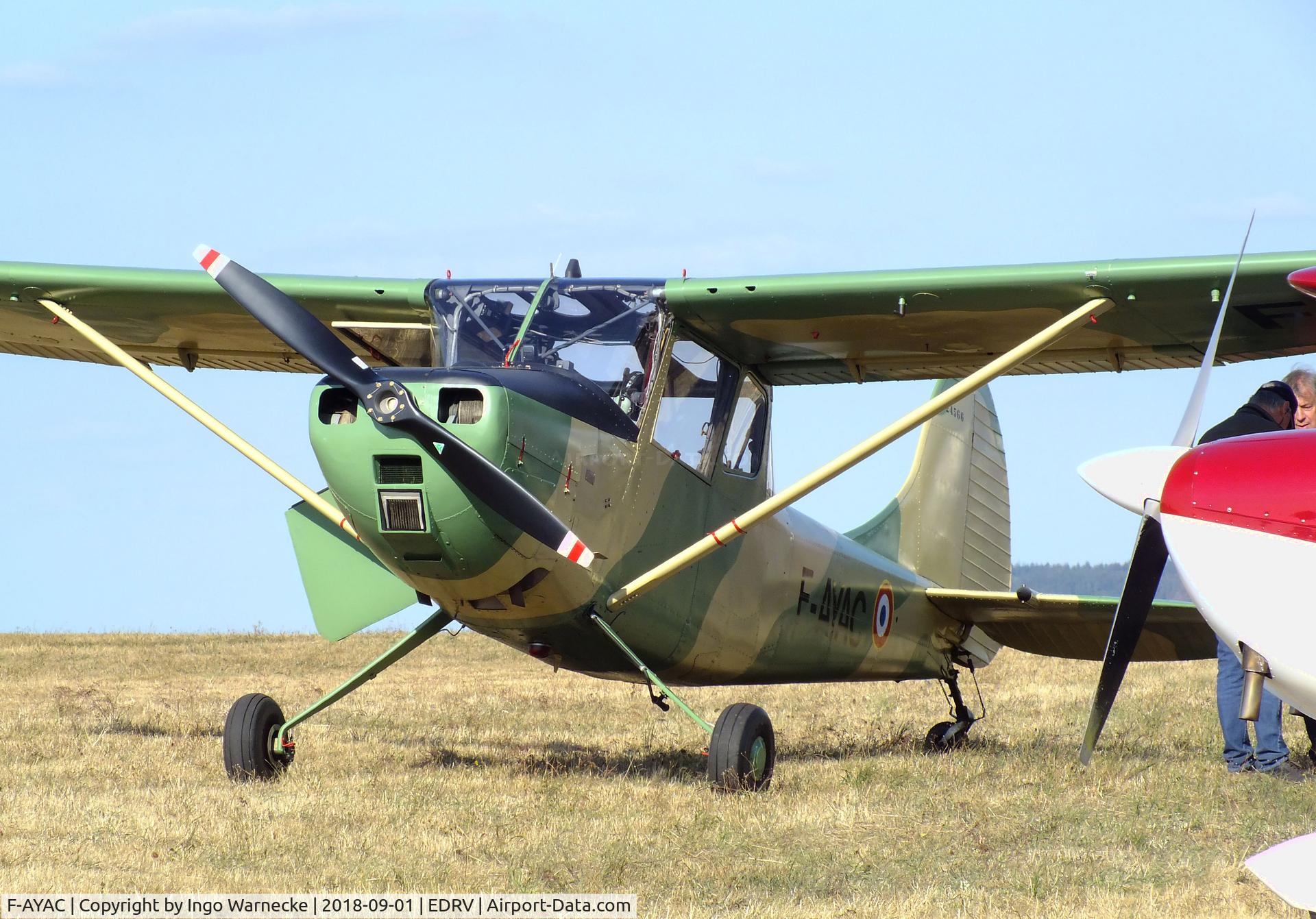 F-AYAC, Cessna O-1E Bird Dog C/N 24566, Cessna O-1E Bird Dog at the 2018 Flugplatzfest Wershofen