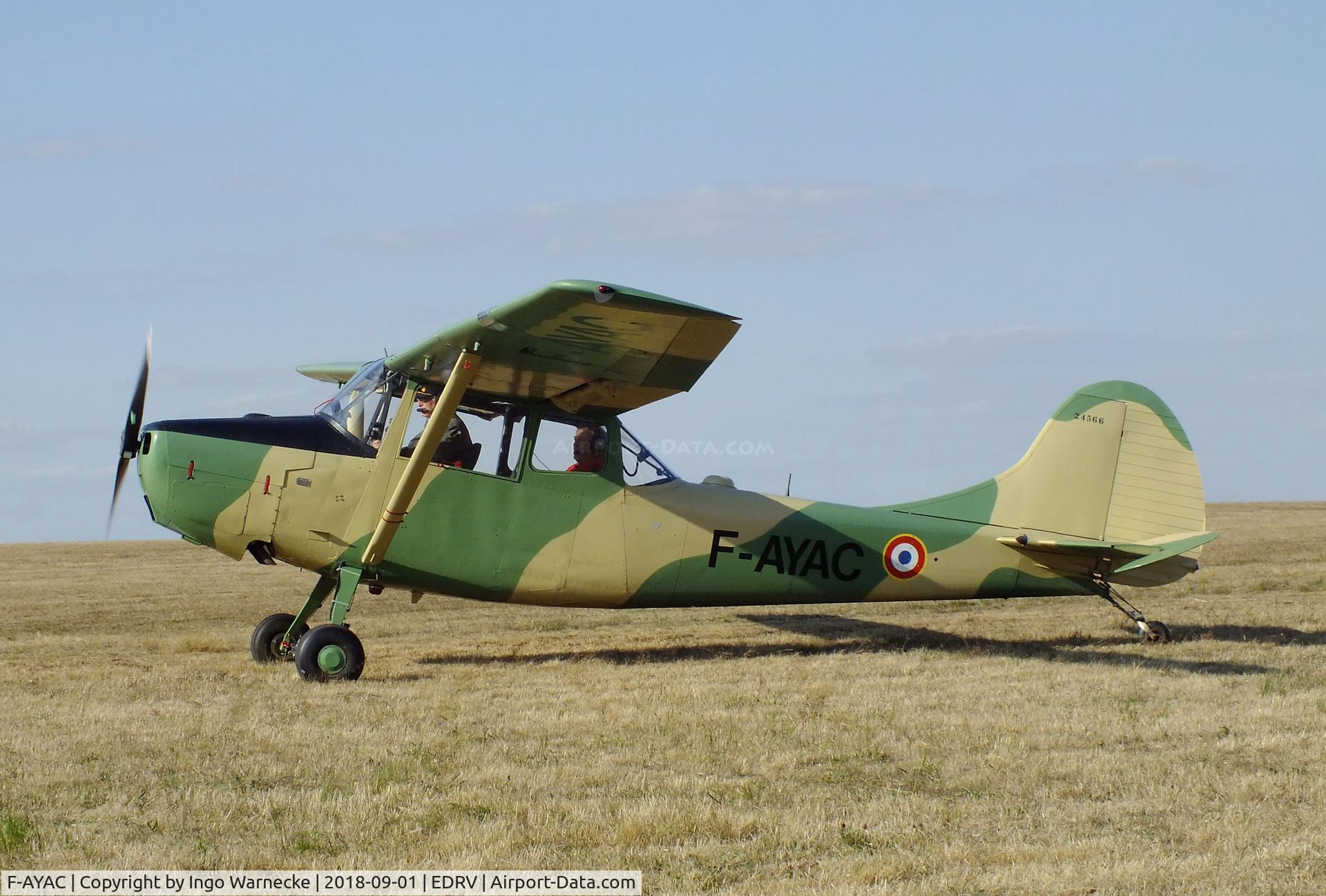 F-AYAC, Cessna O-1E Bird Dog C/N 24566, Cessna O-1E Bird Dog at the 2018 Flugplatzfest Wershofen