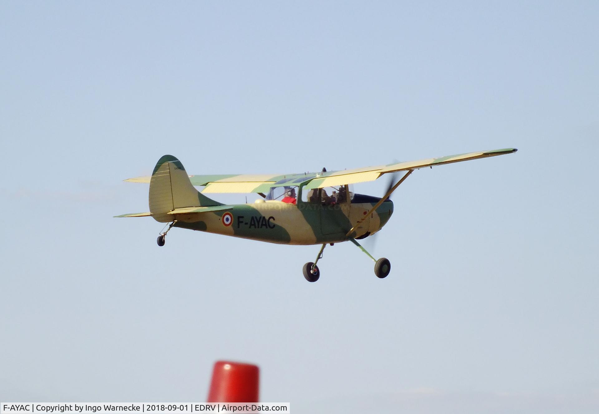 F-AYAC, Cessna O-1E Bird Dog C/N 24566, Cessna O-1E Bird Dog at the 2018 Flugplatzfest Wershofen