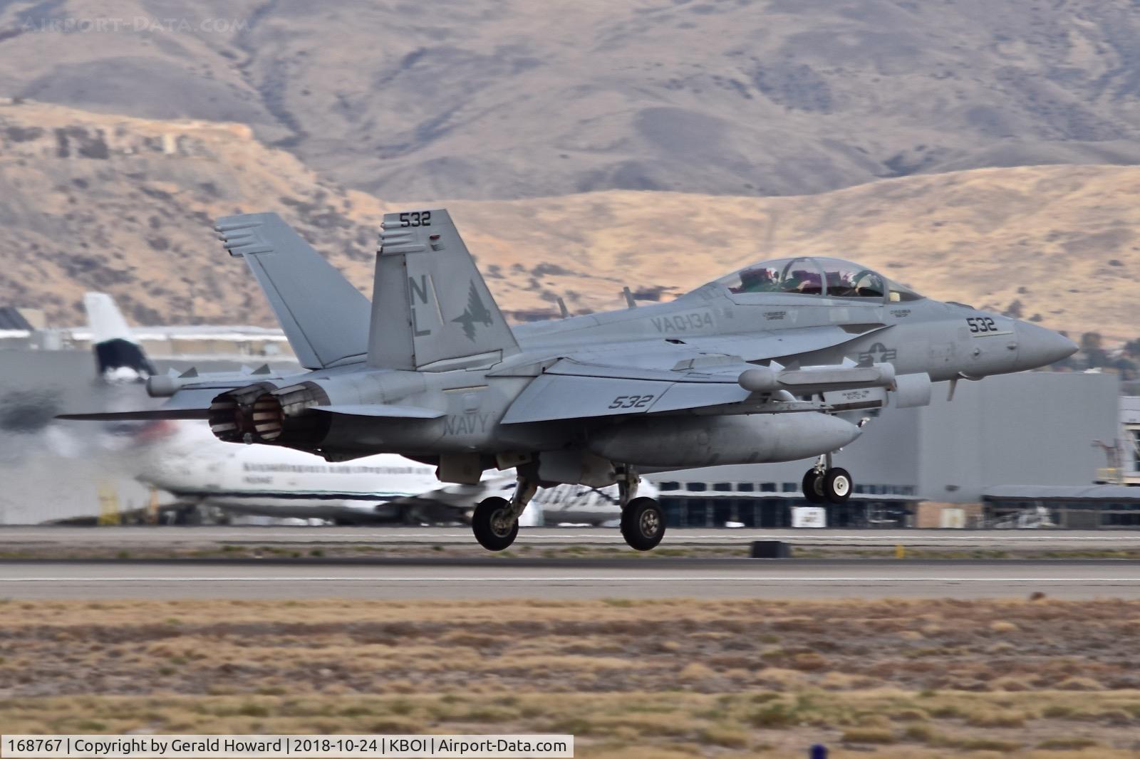 168767, 2015 Boeing EA-18G Growler C/N G-81, Take off from RWY 10R.  VAQ-134 