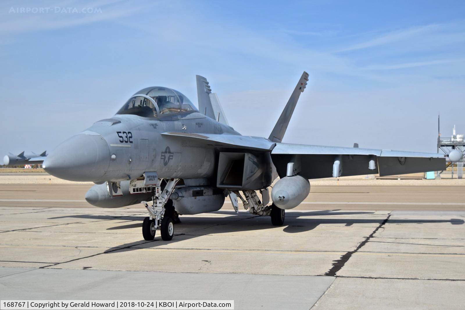 168767, 2015 Boeing EA-18G Growler C/N G-81, Parked on the south GA ramp. VAQ-134 