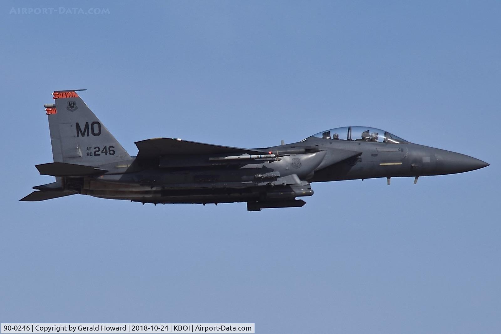 90-0246, 1990 McDonnell Douglas F-15E Strike Eagle C/N 1180/E148, 366th Fighter Wing, Mountain Home AFB, Idaho.