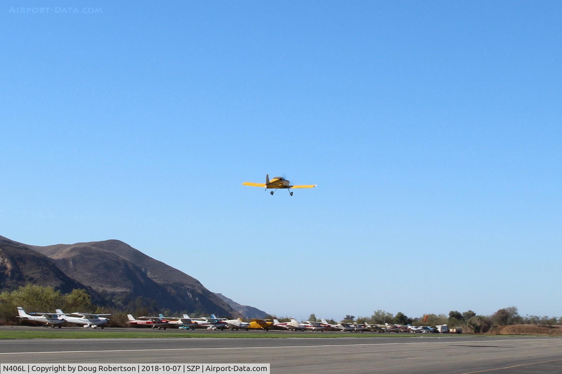 N406L, 2008 Vans RV-6 C/N 936, Provo VANs RV-6, Lycoming O-320 160 hp, takeoff climb Rwy 22. Young Eagles flight