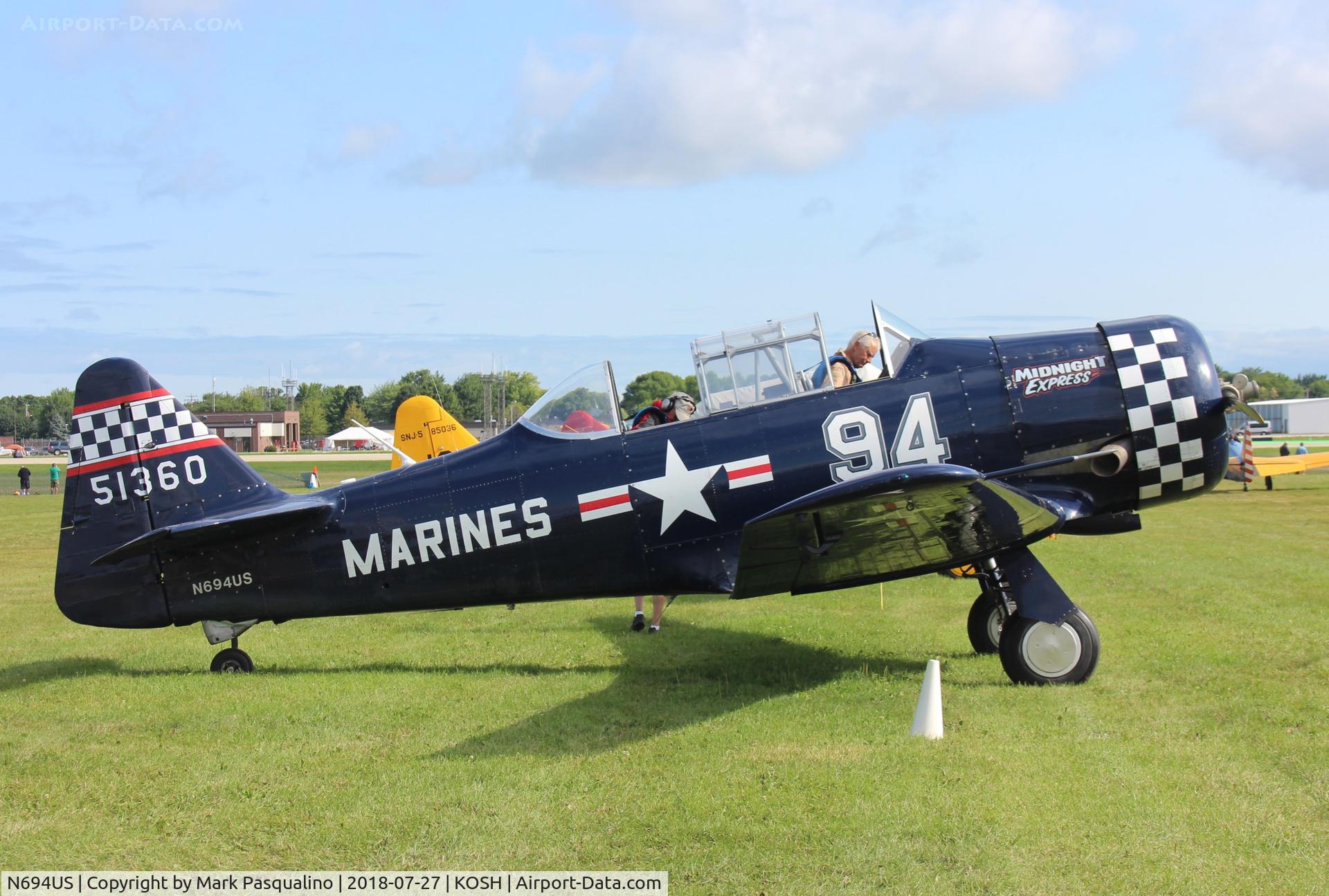 N694US, 1943 North American SNJ-4 Texan C/N 88-13627, North American SNJ-4