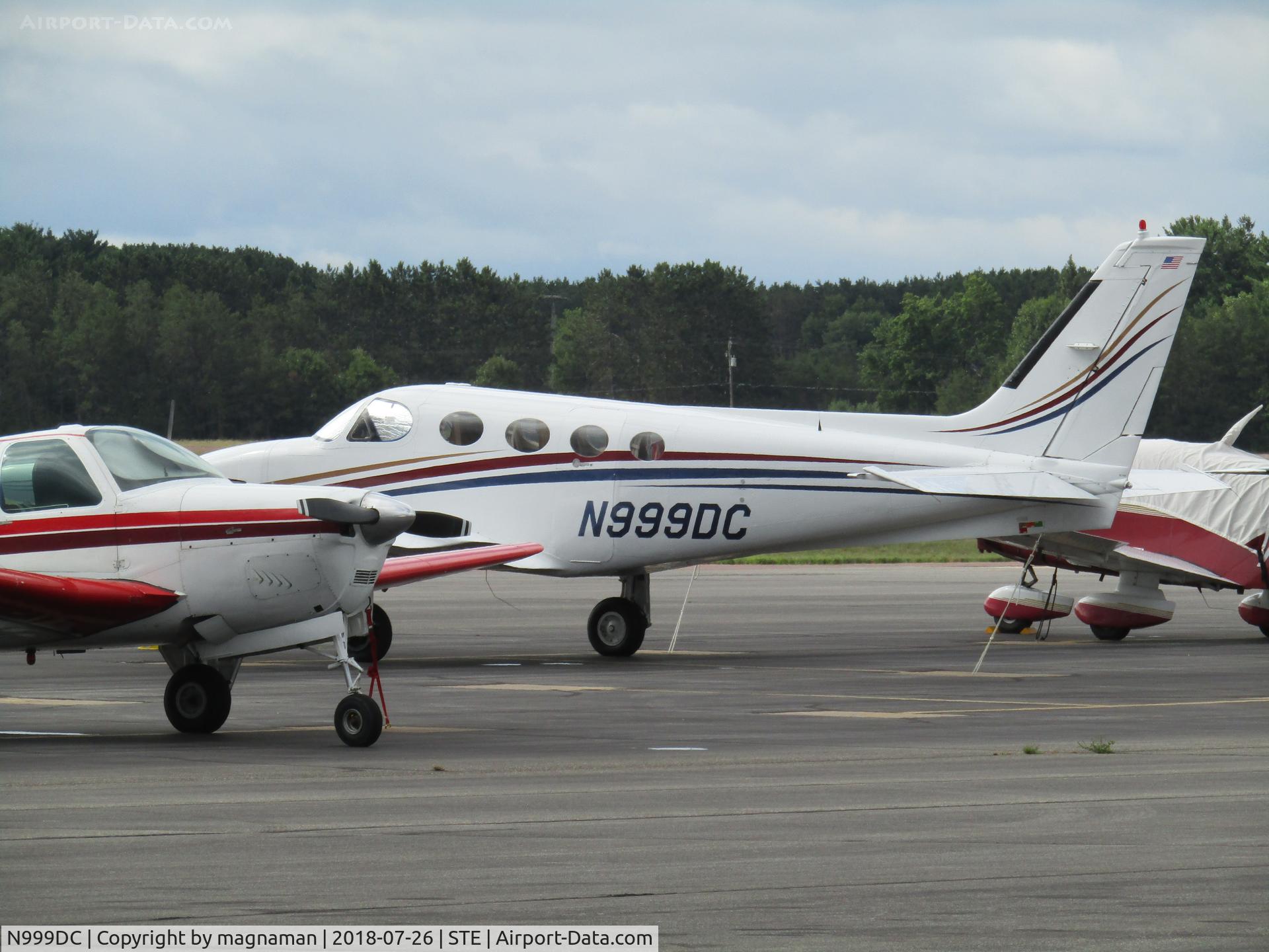 N999DC, 1976 Cessna 340A C/N 340A0035, on grey apron at STE