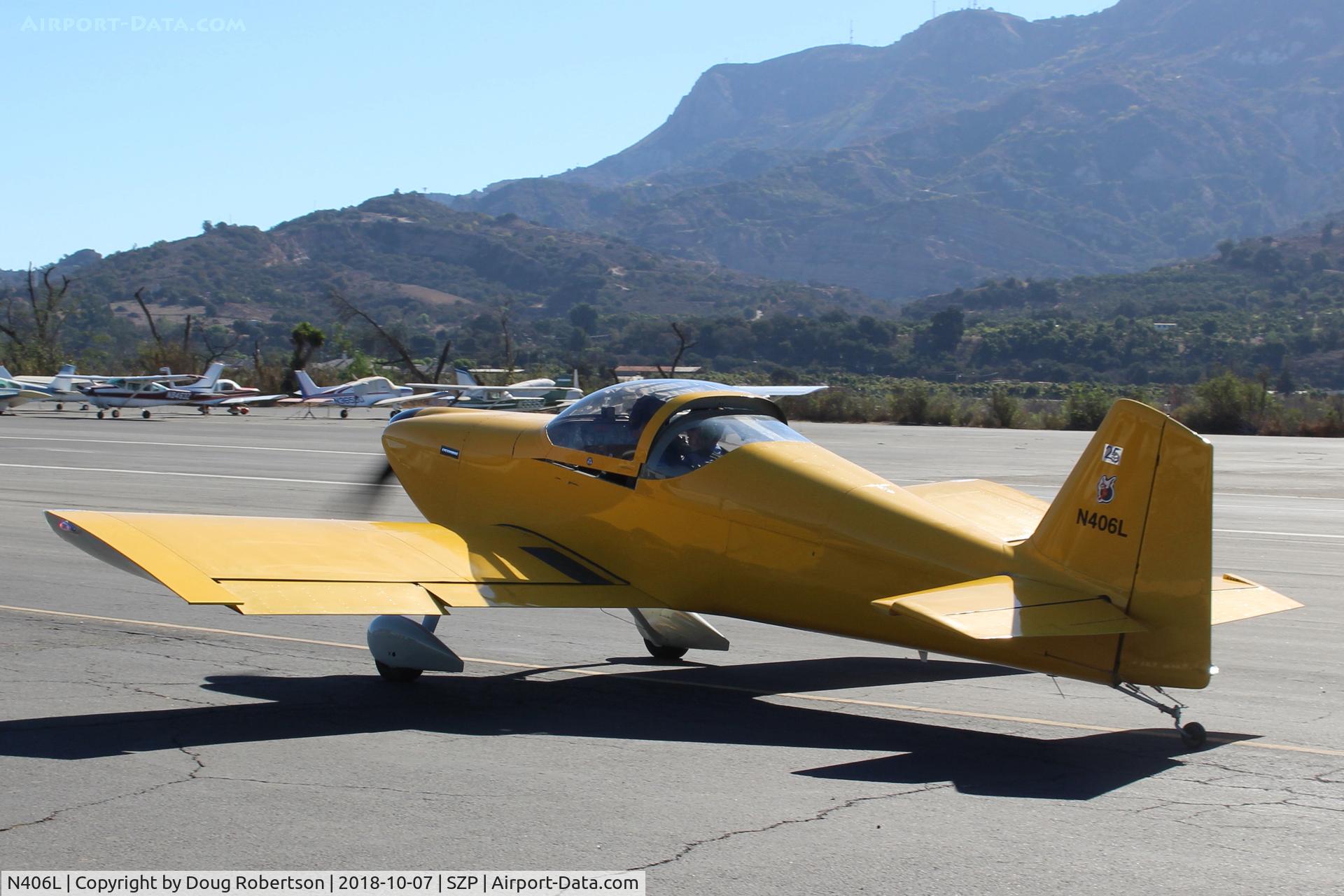 N406L, 2008 Vans RV-6 C/N 936, Provo VANs RV-6, Lycoming O-320 160 Hp, taxi to Rwy 22, Young Eagles flight