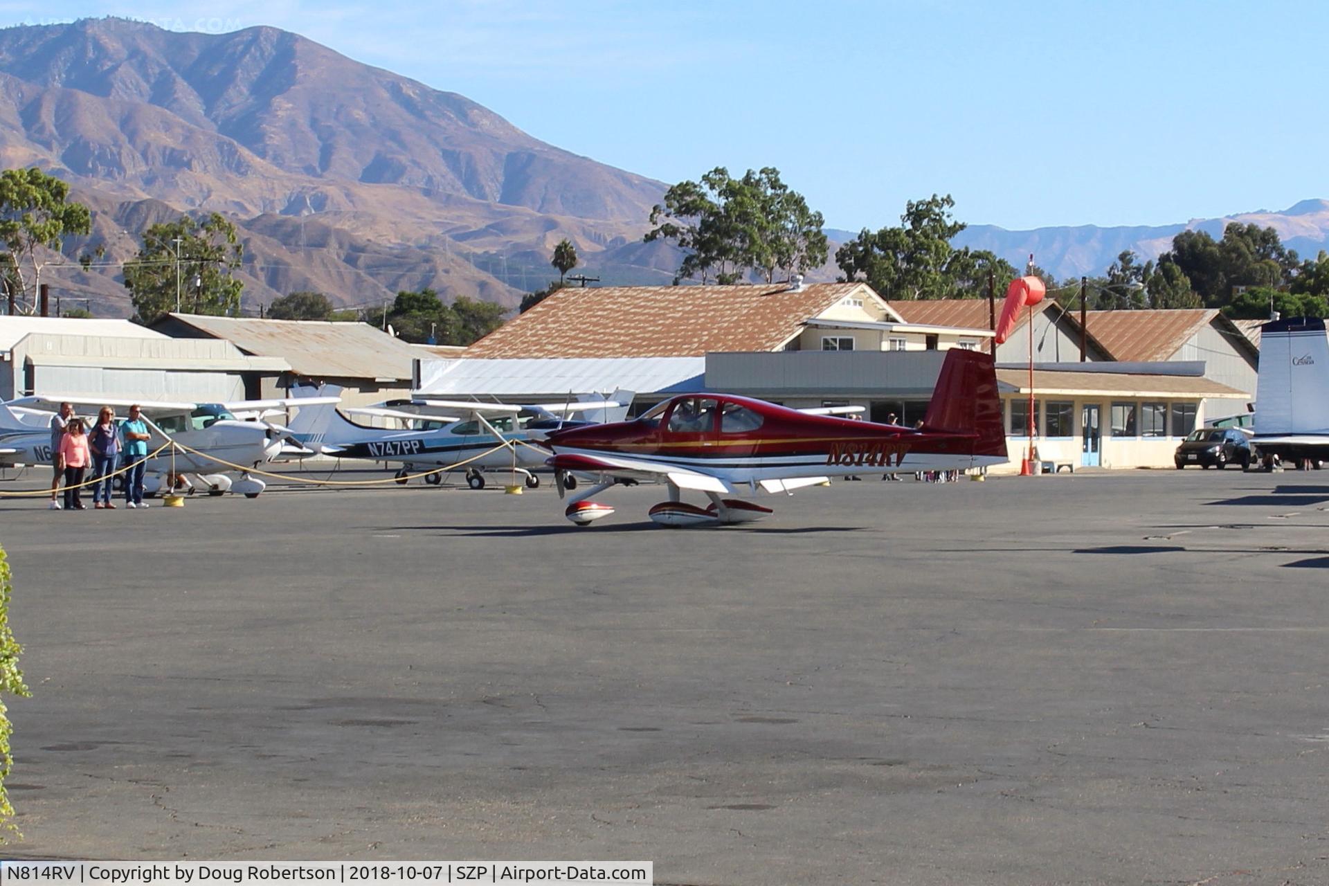 N814RV, 2012 Vans RV-10 C/N 40871, 2012 Whisman VANs RV-10, Lycoming IO-540 250 Hp, on Transient Ramp
