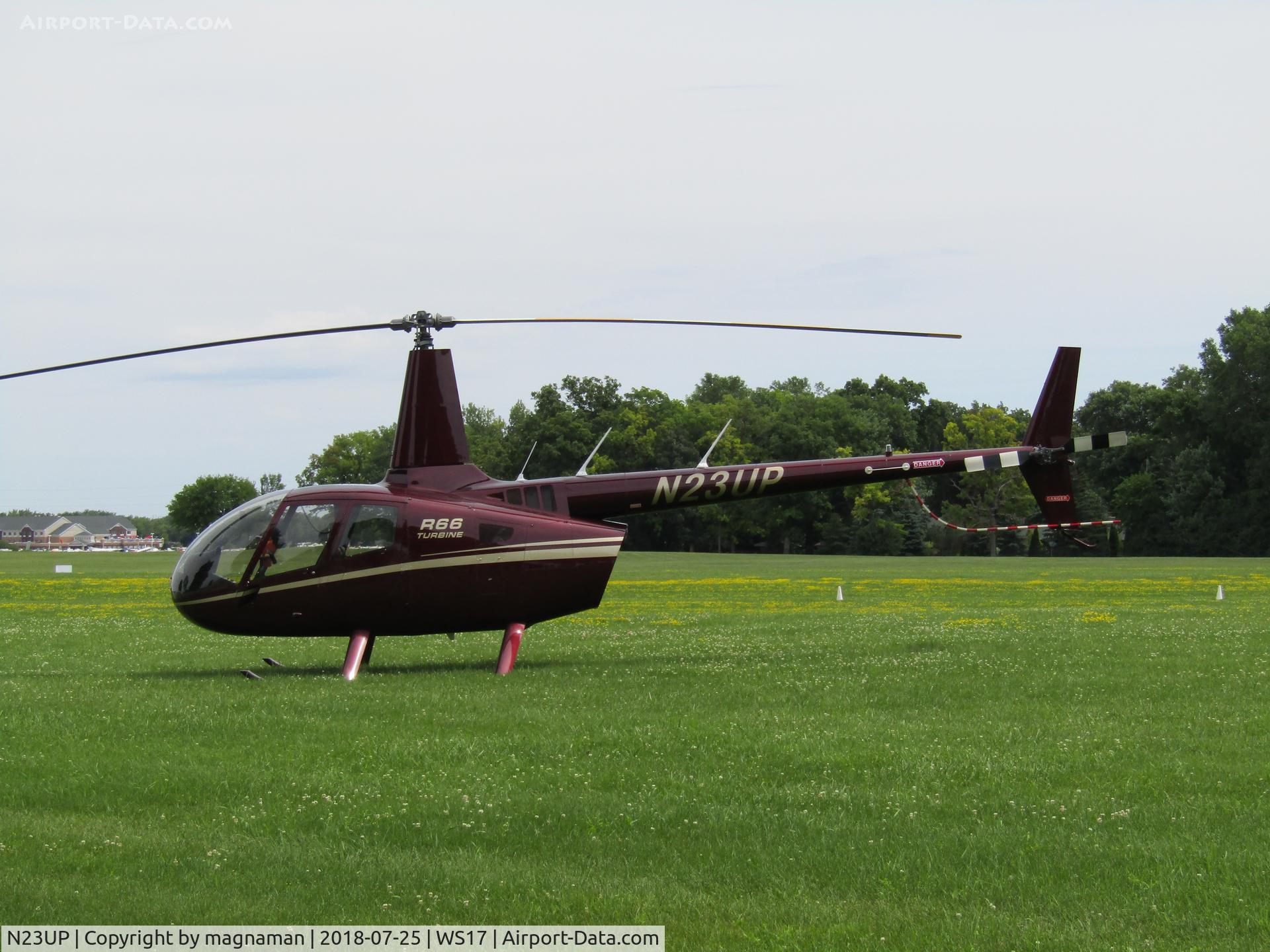 N23UP, 2012 Robinson R66 C/N 0270, visiting EAA 18 - at pioneer airport