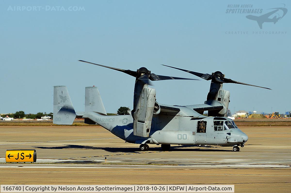 166740, 2008 Bell-Boeing MV-22B Osprey C/N D0105, DFW Skyball displays arriving for the weekend