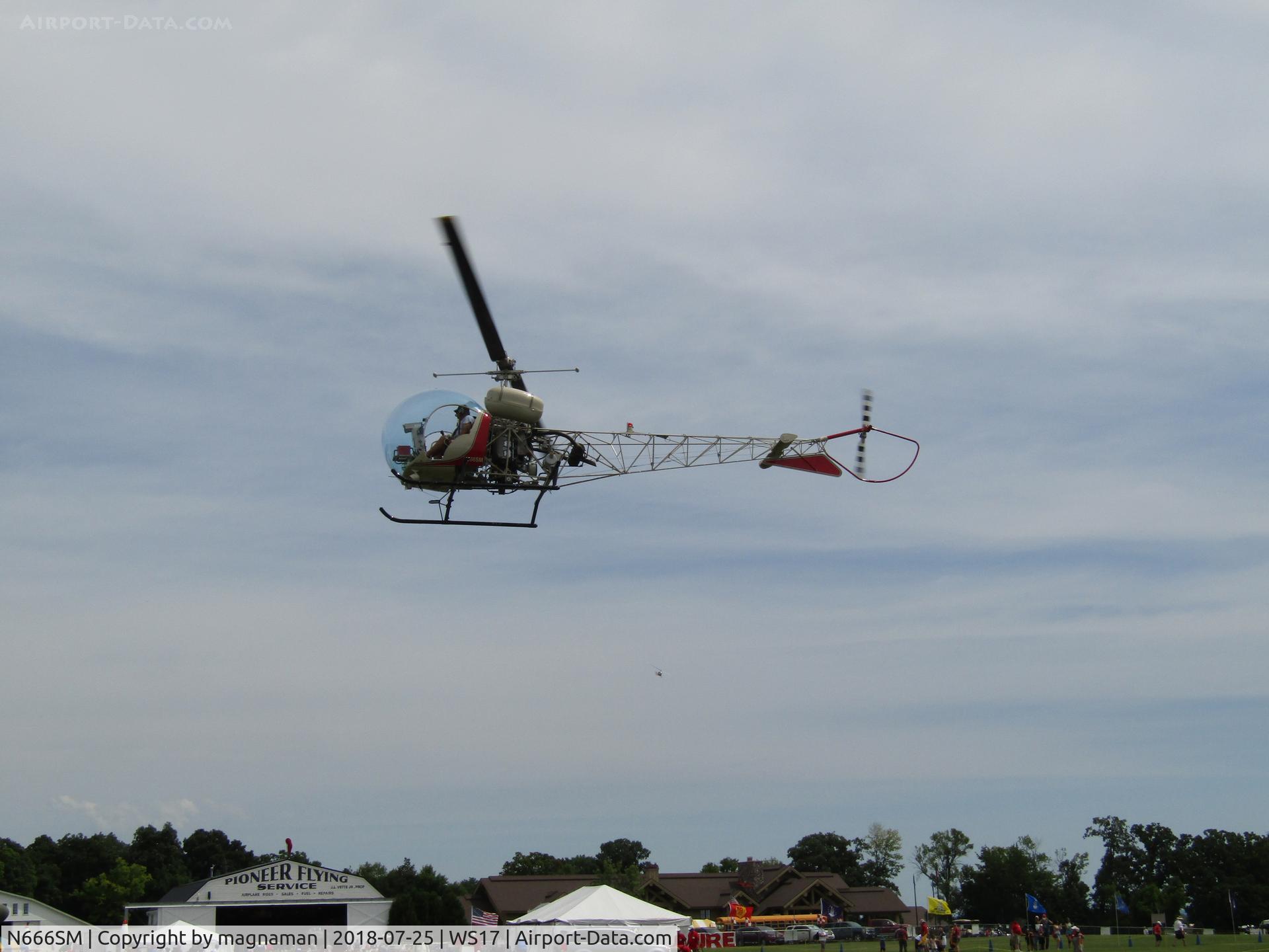 N666SM, Bell 47G-3B-1 Sioux C/N 3533, landing at pioneer - again